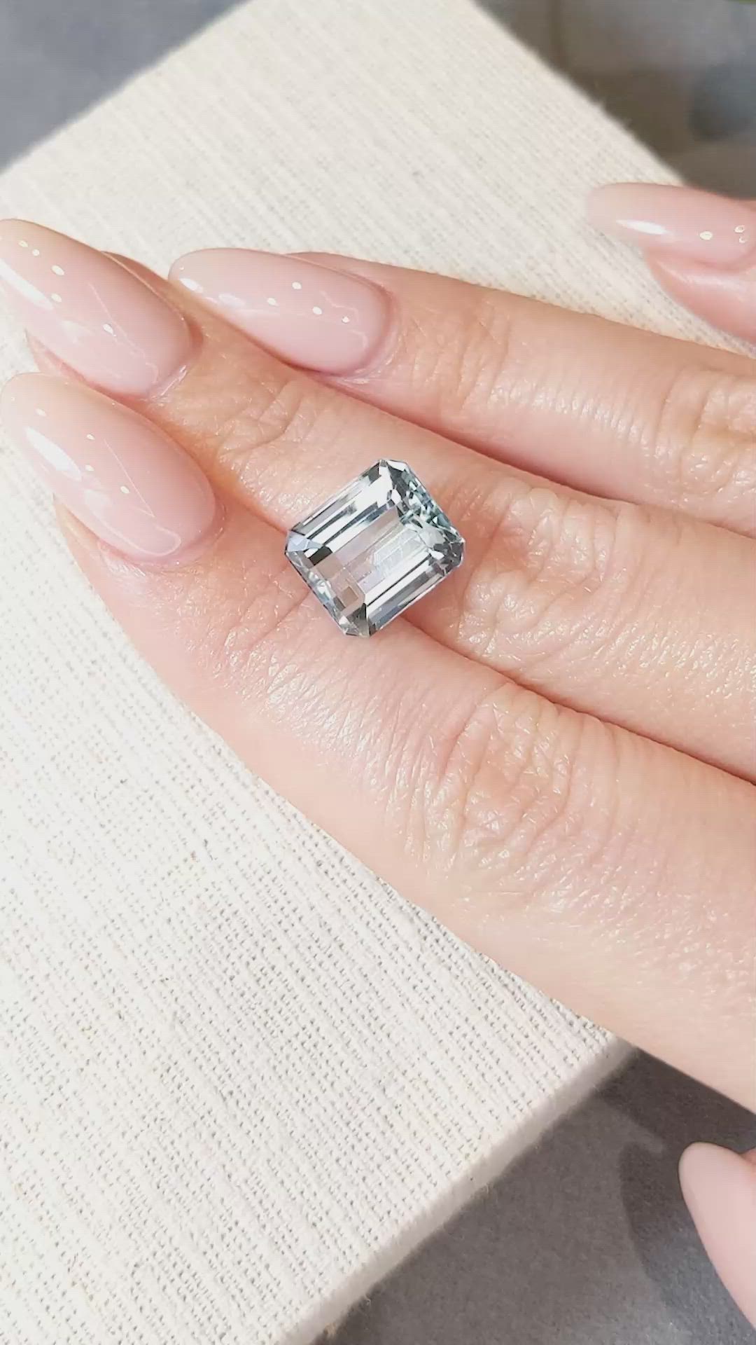 6.28 Ct. Greenish Blue Aquamarine from Brazil Size Video