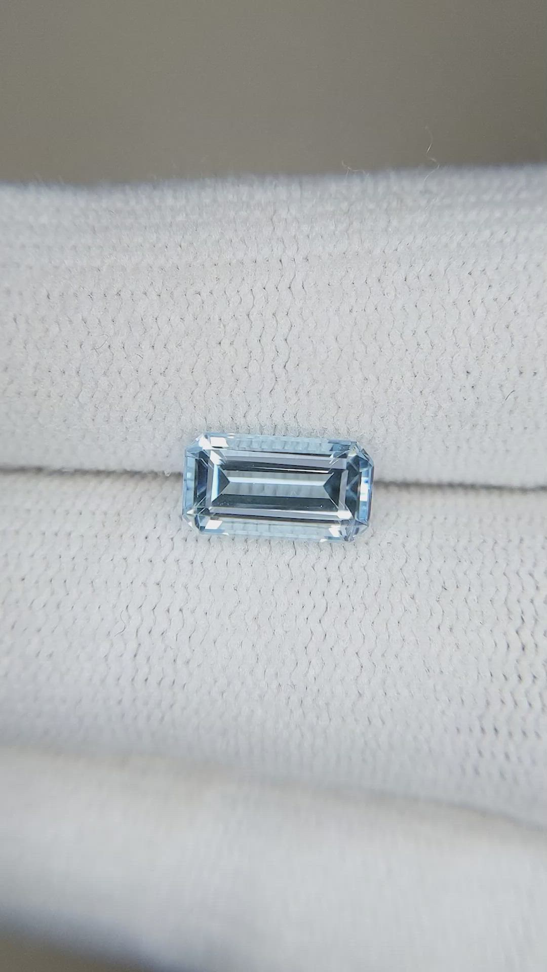 1.31 Ct. Blue Aquamarine from Brazil Size Video
