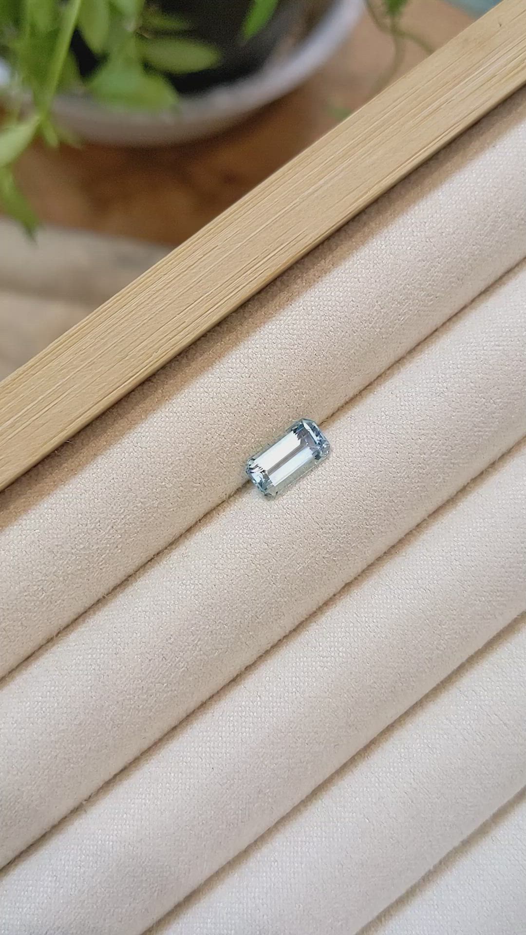 1.31 Ct. Blue Aquamarine from Brazil Size Video