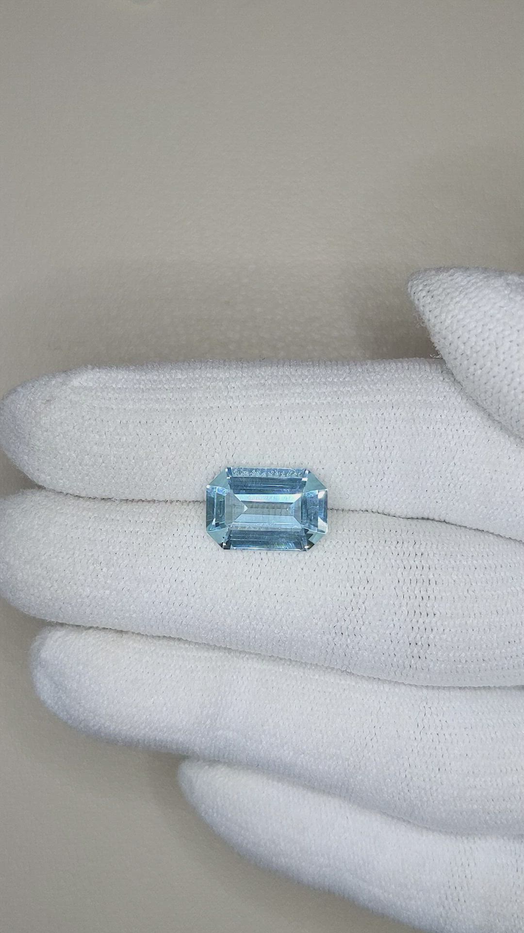 2.96 Ct. Greenish Blue Aquamarine from Brazil Size Video
