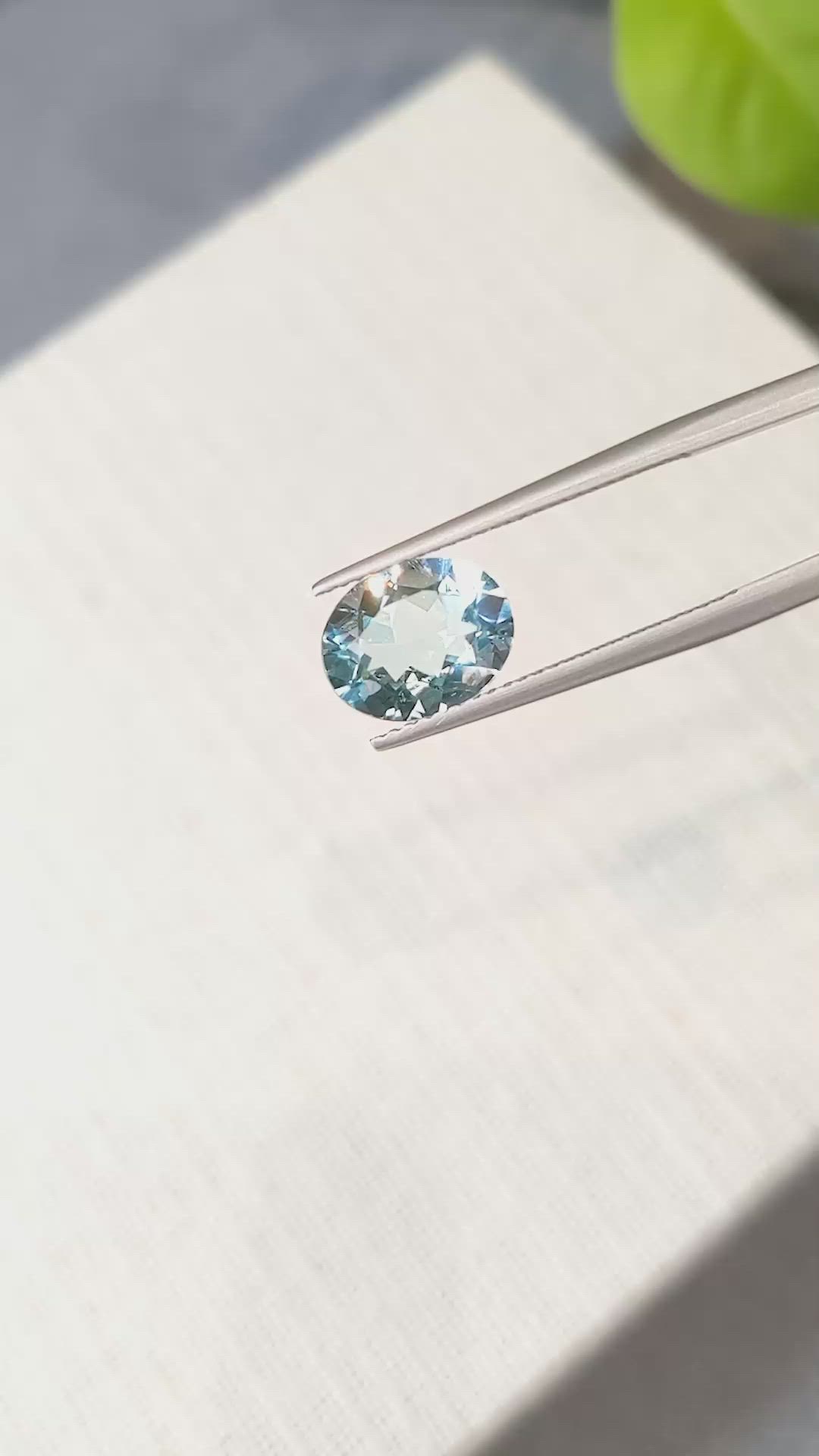 2.17 Ct. Blue Aquamarine from Brazil Size Video