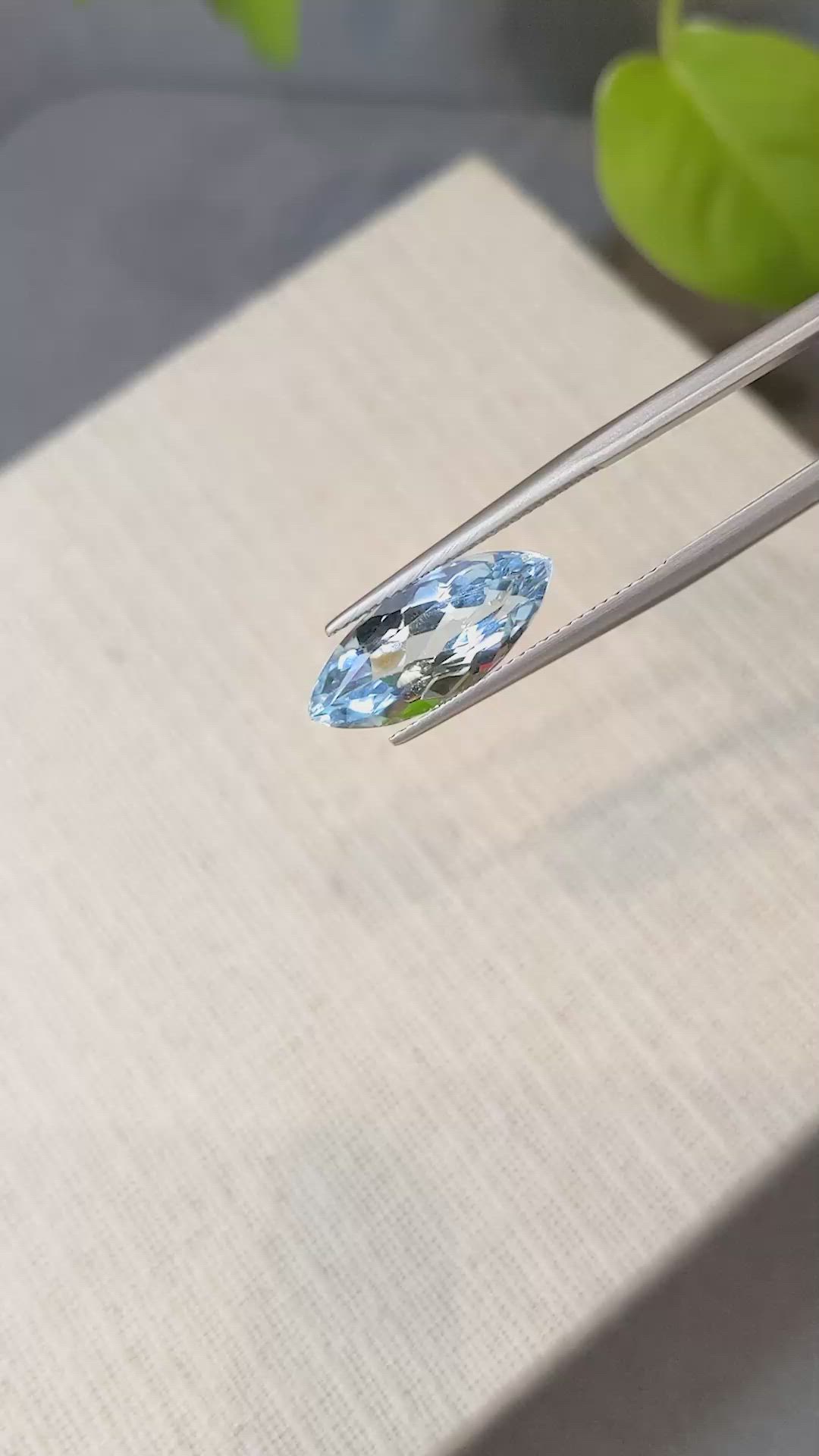 4.81 Ct. Blue Aquamarine from Brazil Size Video