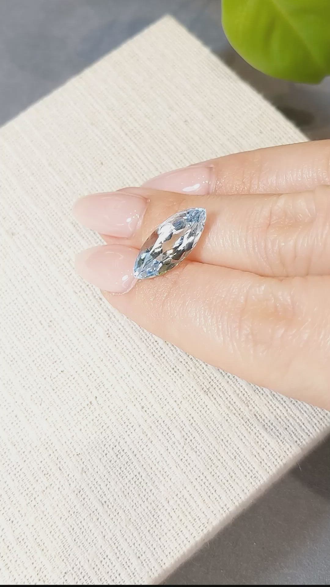 4.81 Ct. Blue Aquamarine from Brazil Size Video