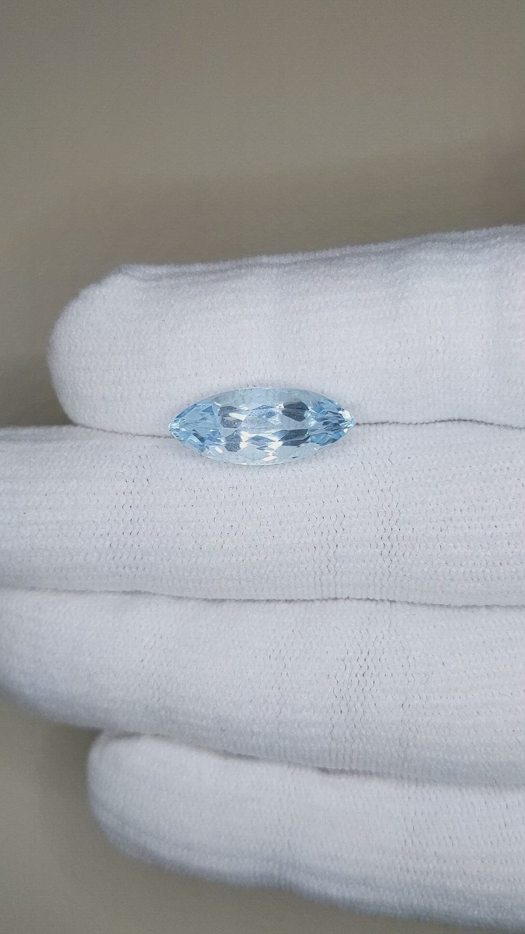 4.81 Ct. Blue Aquamarine from Brazil Size Video