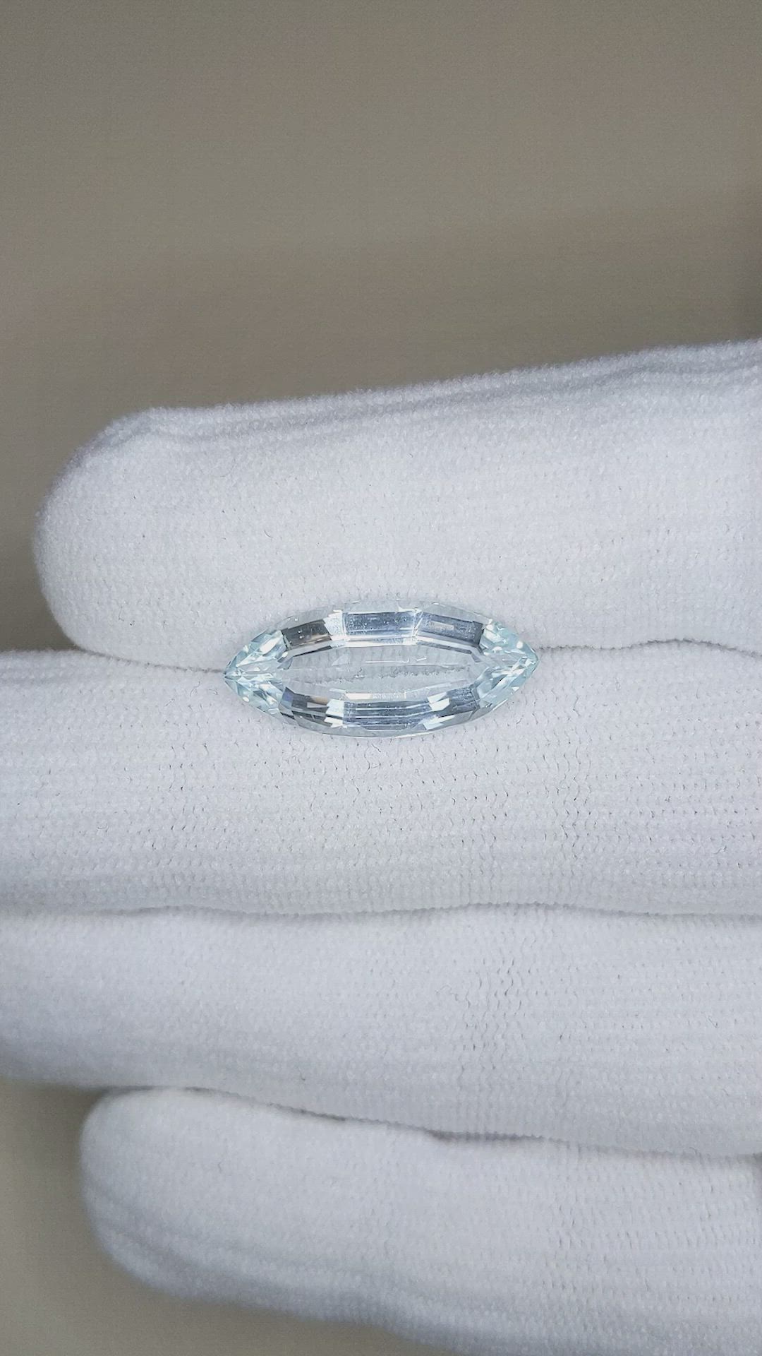 5.42 Ct. Blue Aquamarine from Brazil Size Video