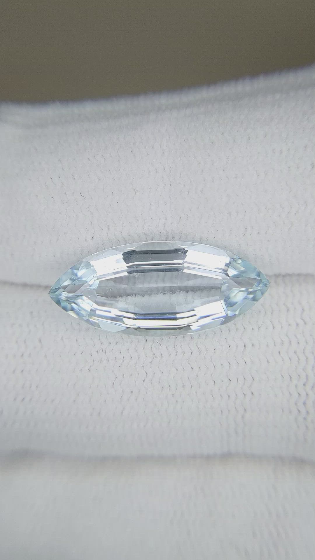 5.42 Ct. Blue Aquamarine from Brazil Size Video