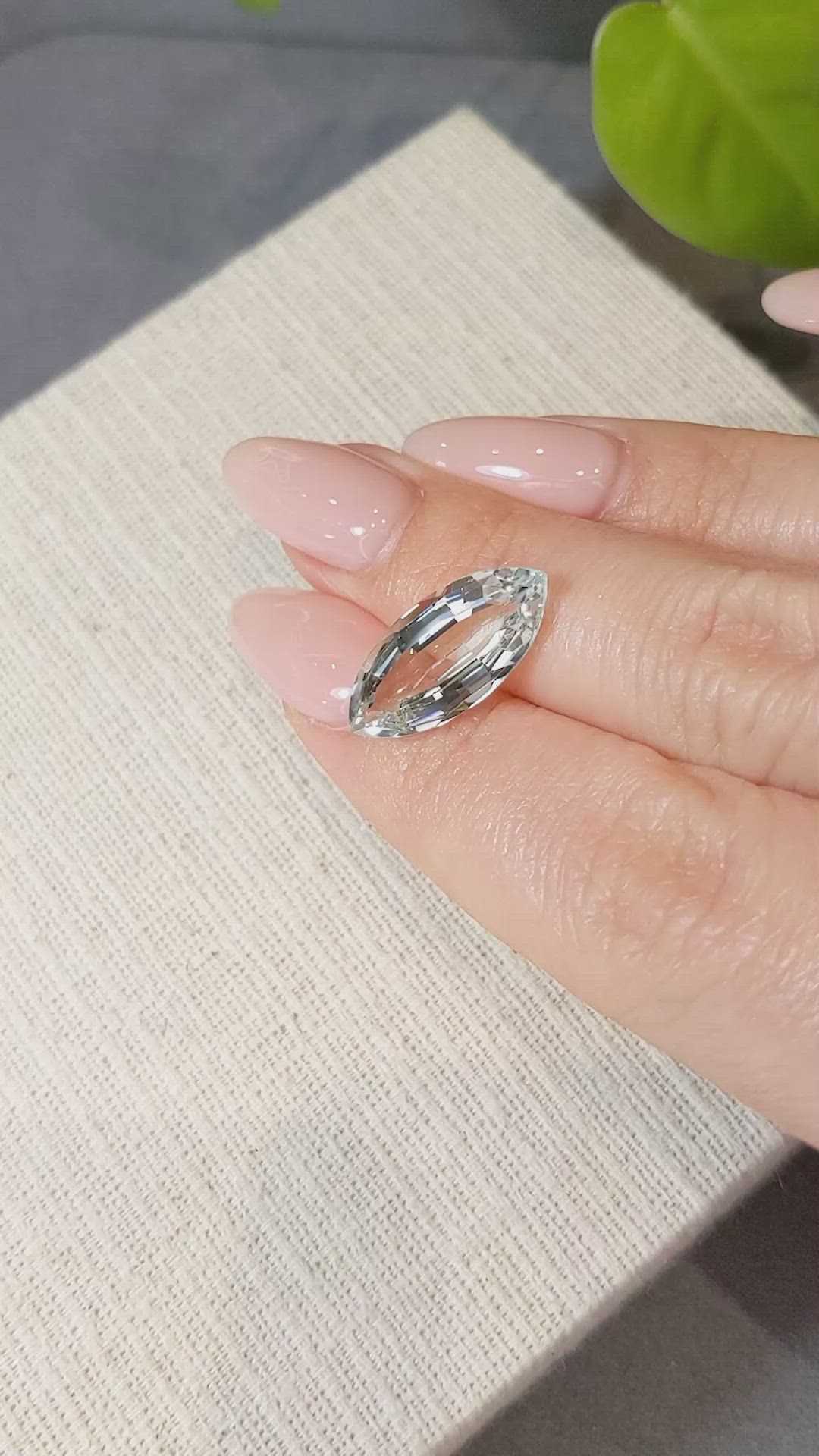 5.42 Ct. Blue Aquamarine from Brazil Size Video