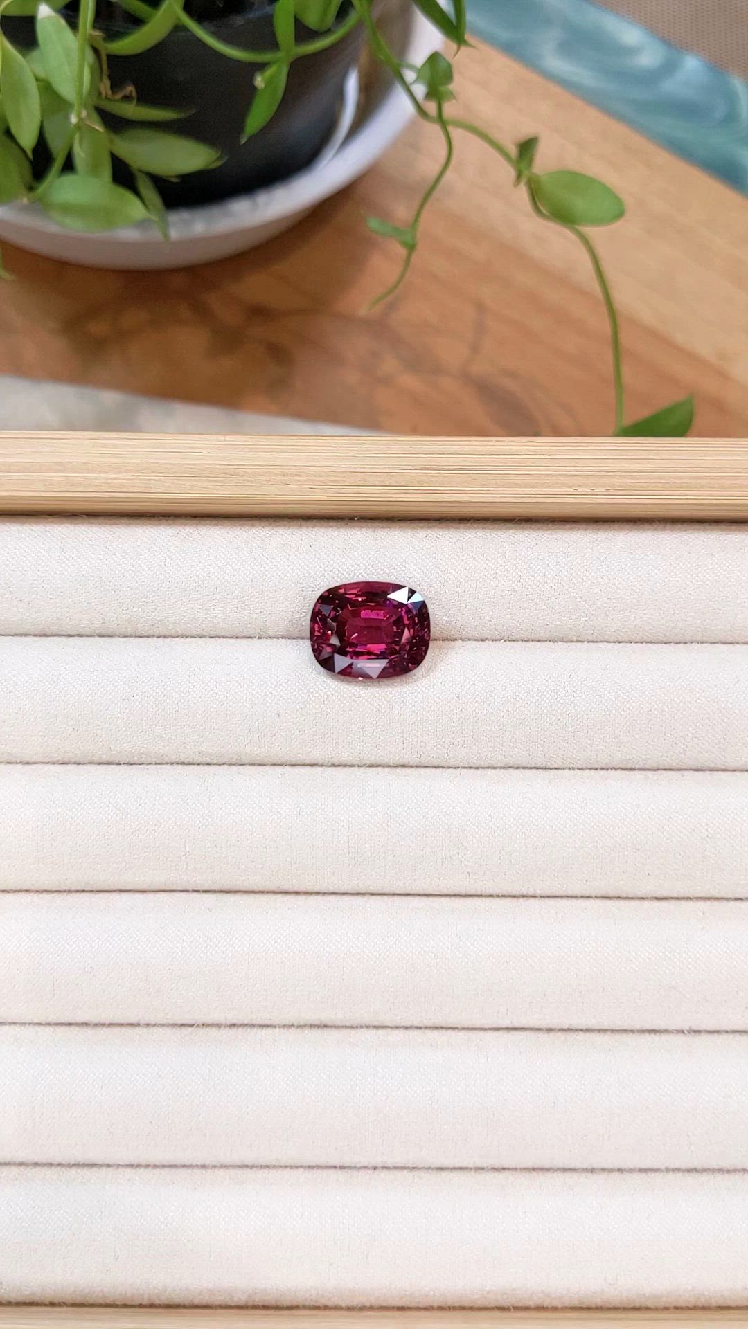 10.90 Ct. Reddish Pink Spinel from Ceylon (Sri Lanka) Size Video