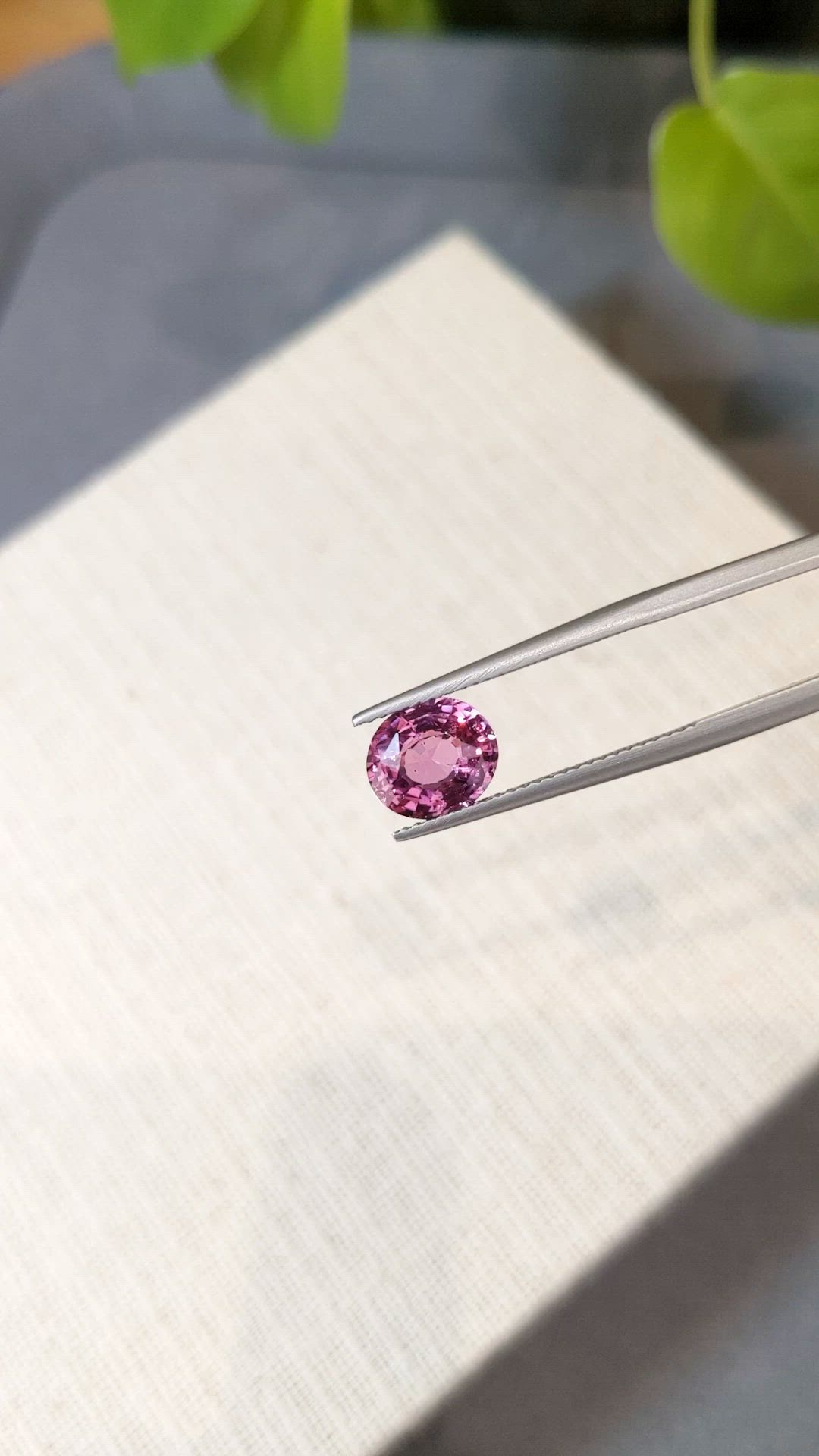 2.16 Ct. Purplish Pink Spinel from Ceylon (Sri Lanka) Size Video