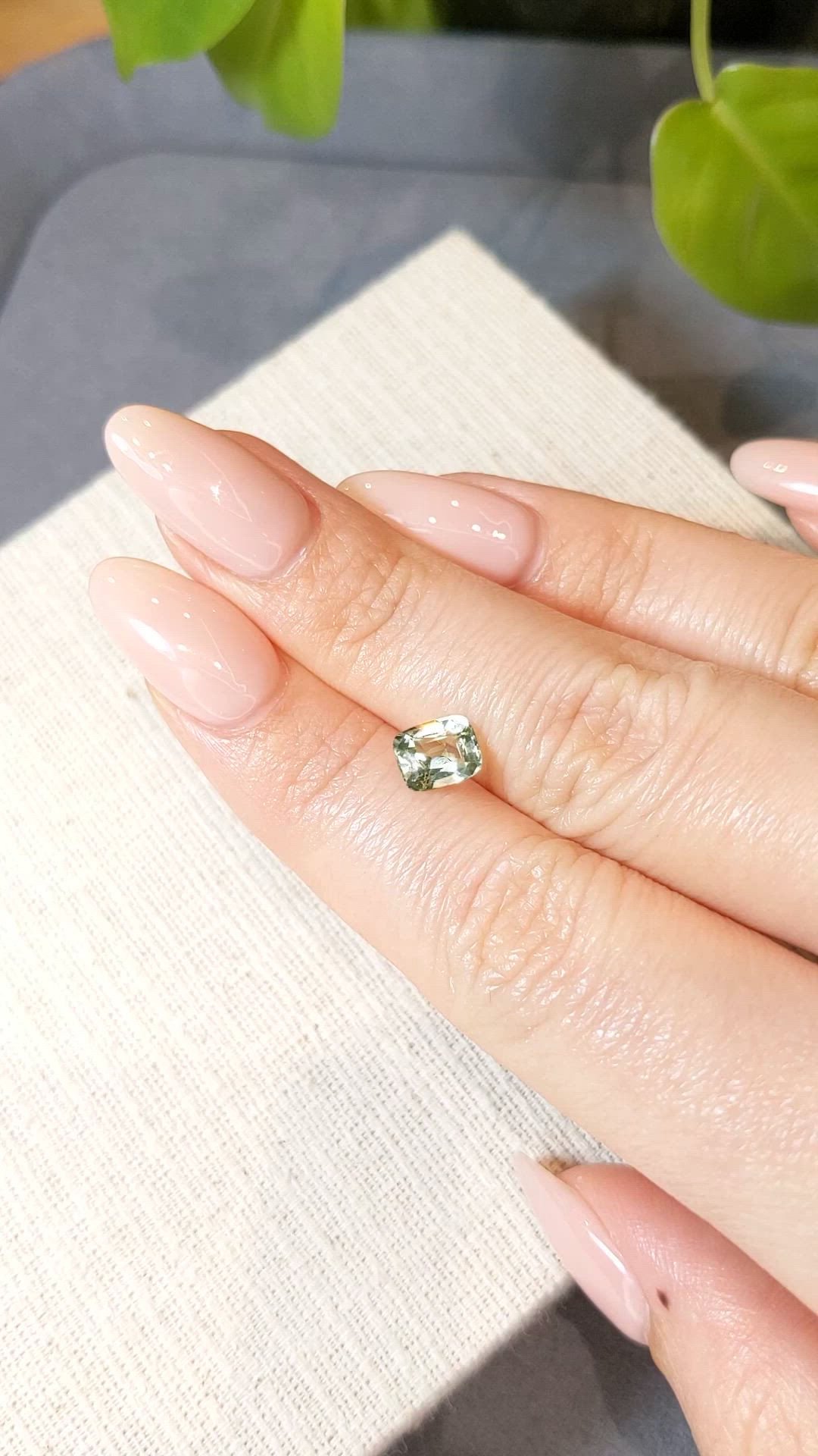 1.09 Ct. Green Chrysoberyl from Madagascar Size Video