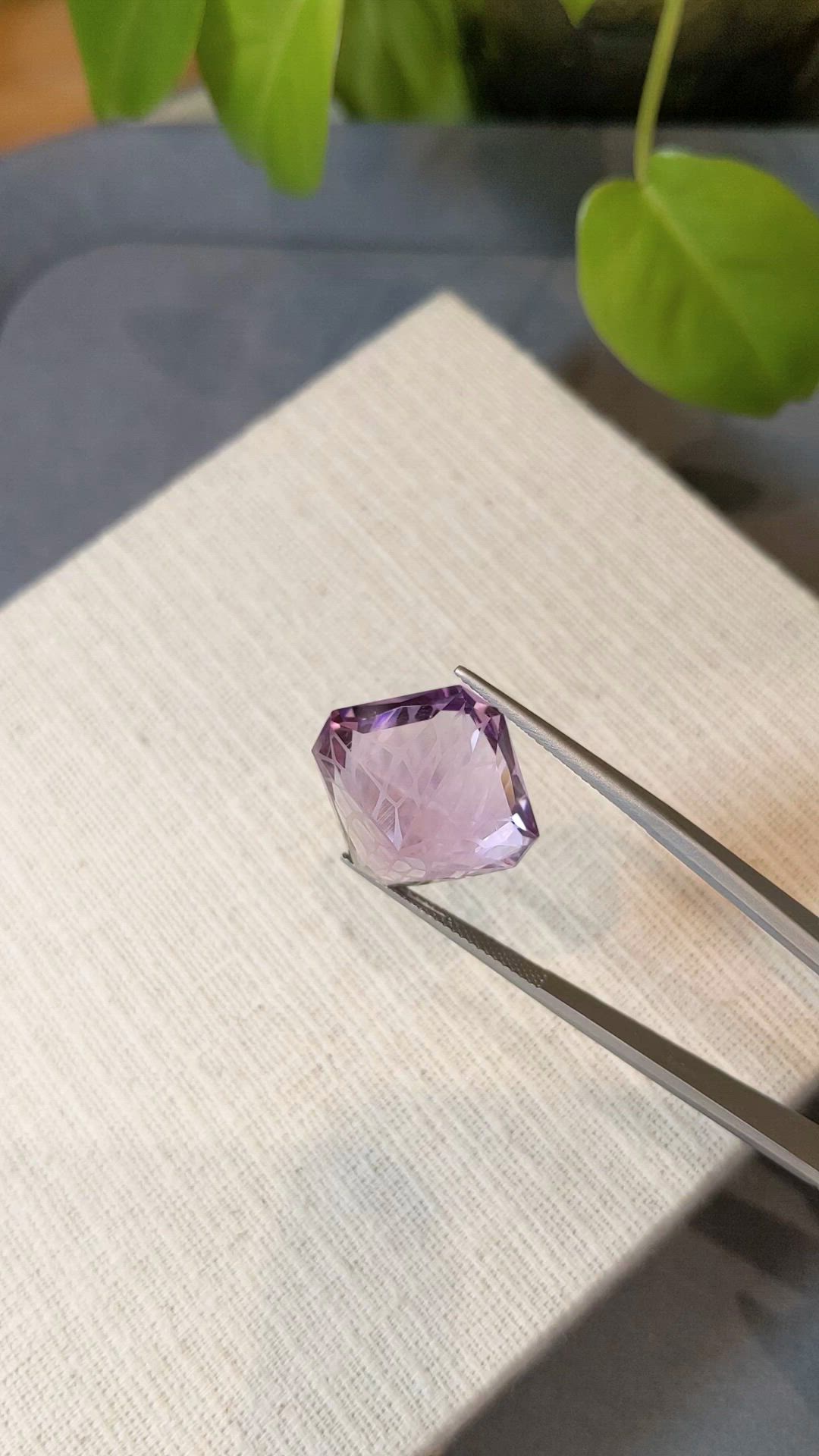 22.13 Ct. Violet Amethyst from Brazil Size Video