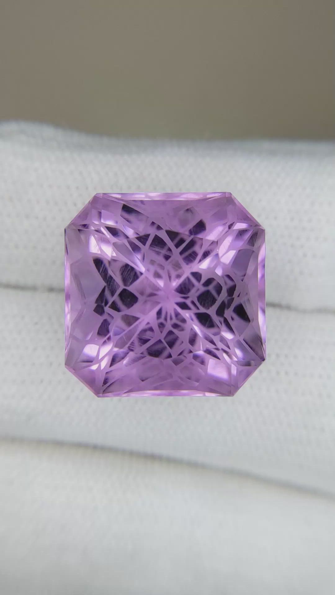 22.13 Ct. Violet Amethyst from Brazil Size Video