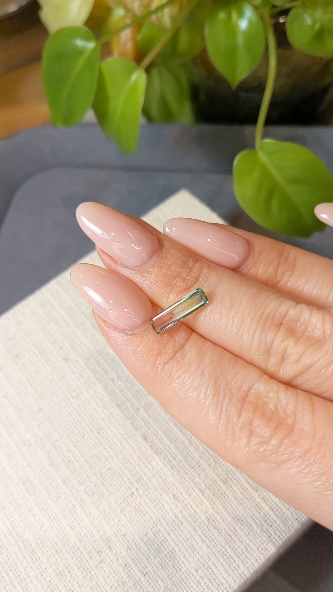 1.14 Ct. Bi Color Tourmaline from Mozambique Size Video