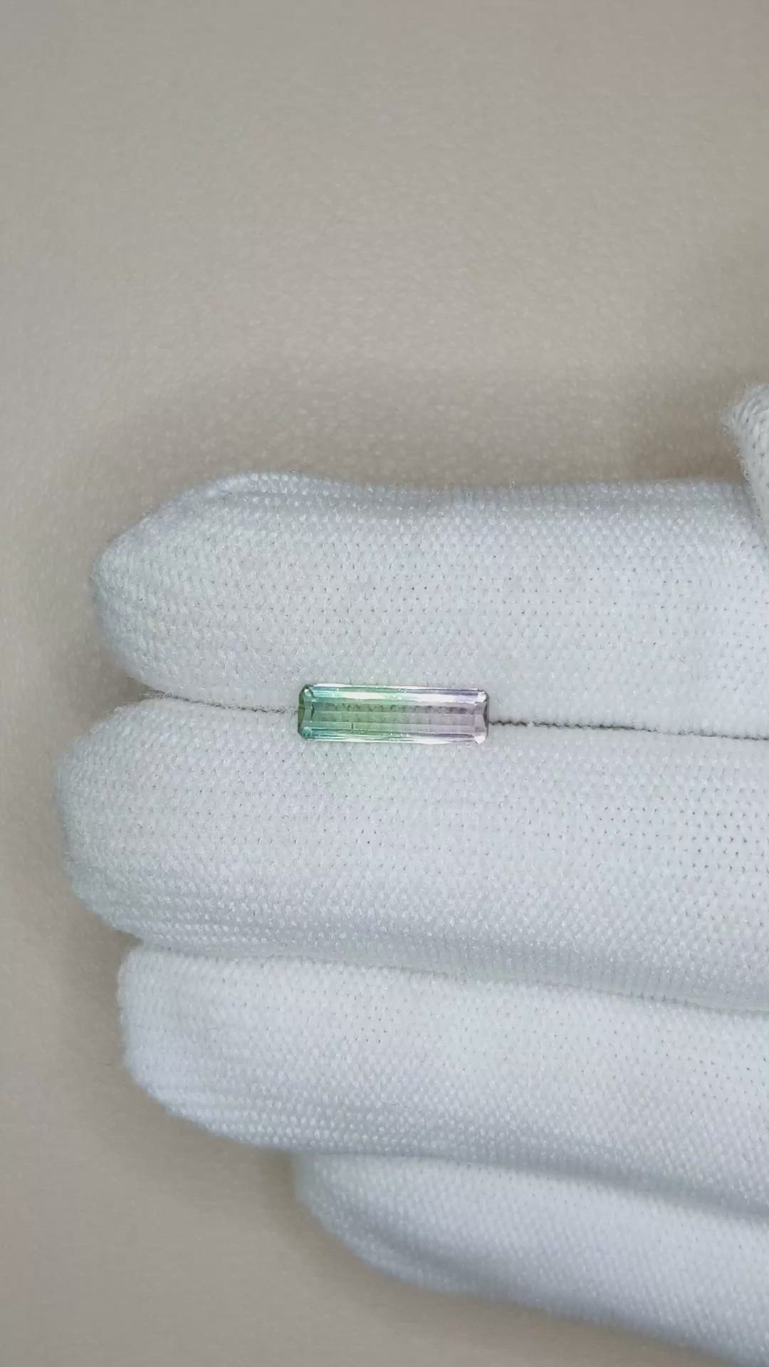 1.14 Ct. Bi Color Tourmaline from Mozambique Size Video