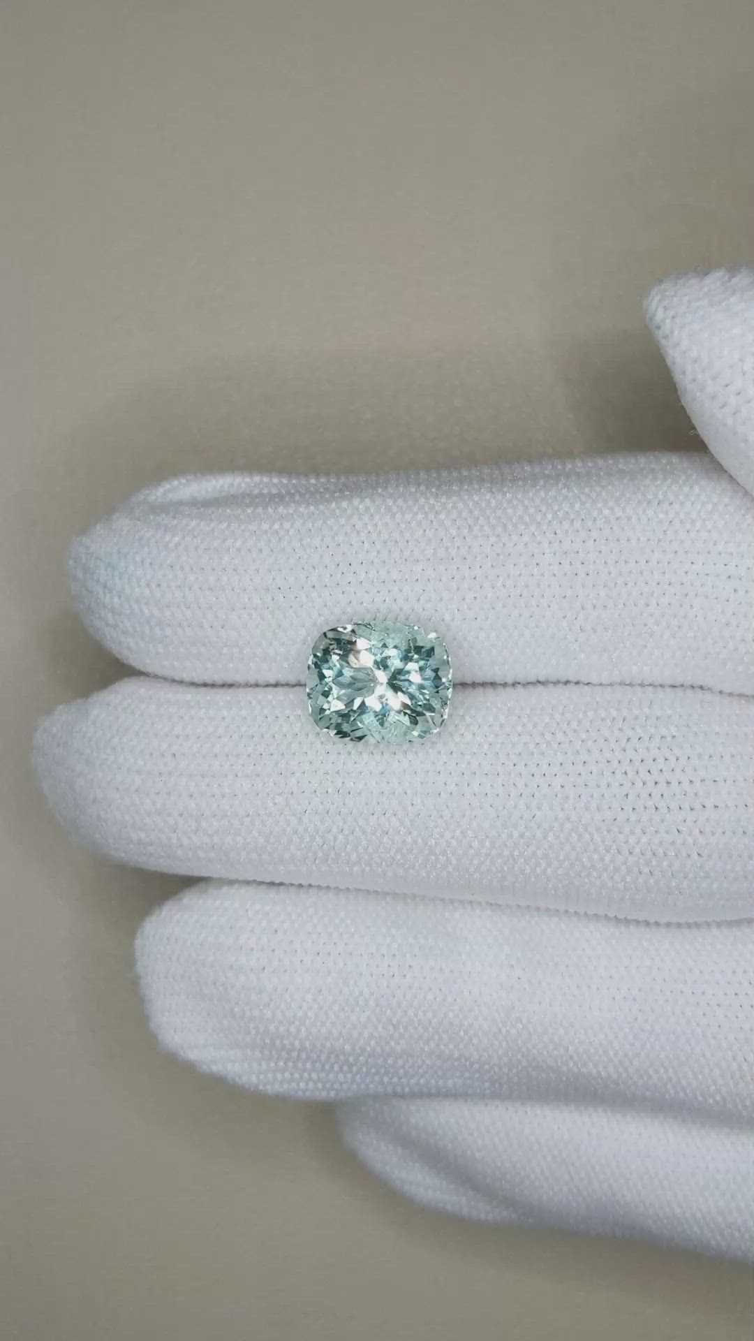 3.38 Ct. Blue Aquamarine from Brazil Size Video