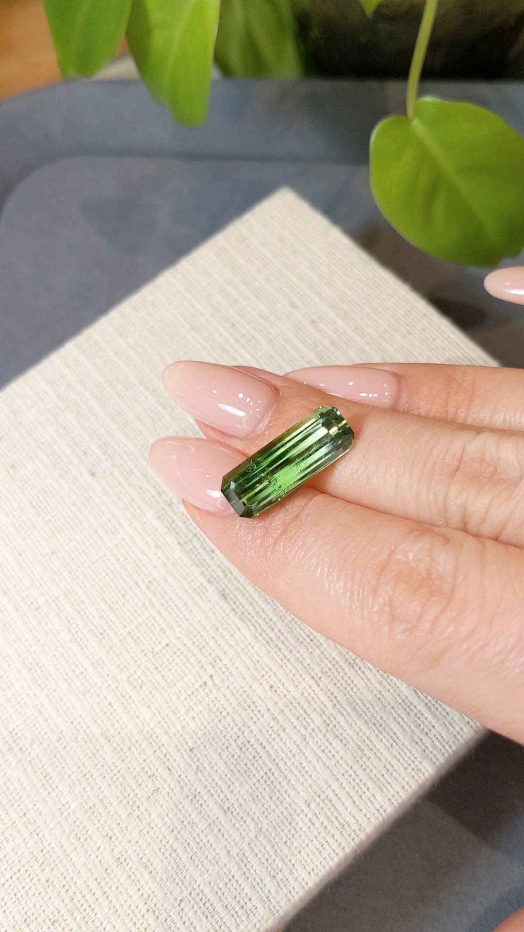 6.79 Ct. Green Tourmaline from Mozambique Size Video