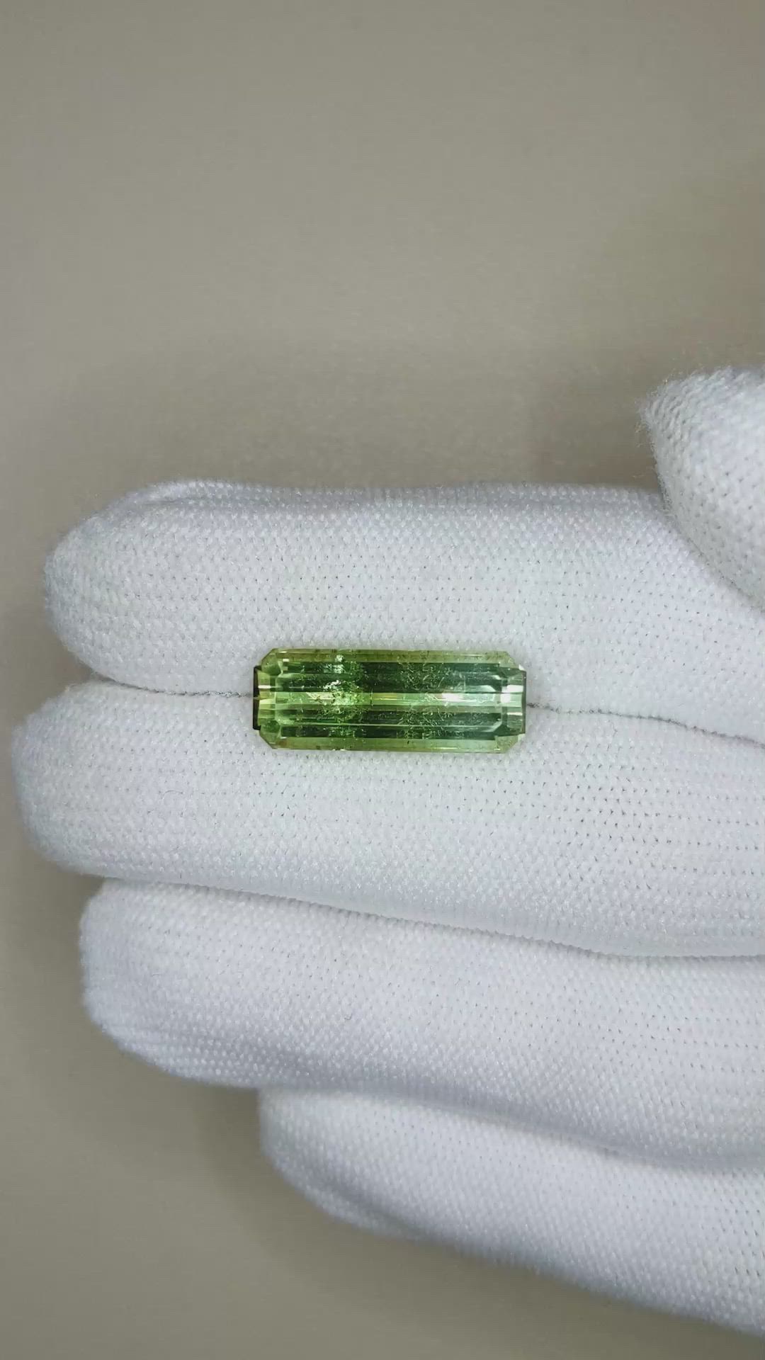 6.79 Ct. Green Tourmaline from Mozambique Size Video