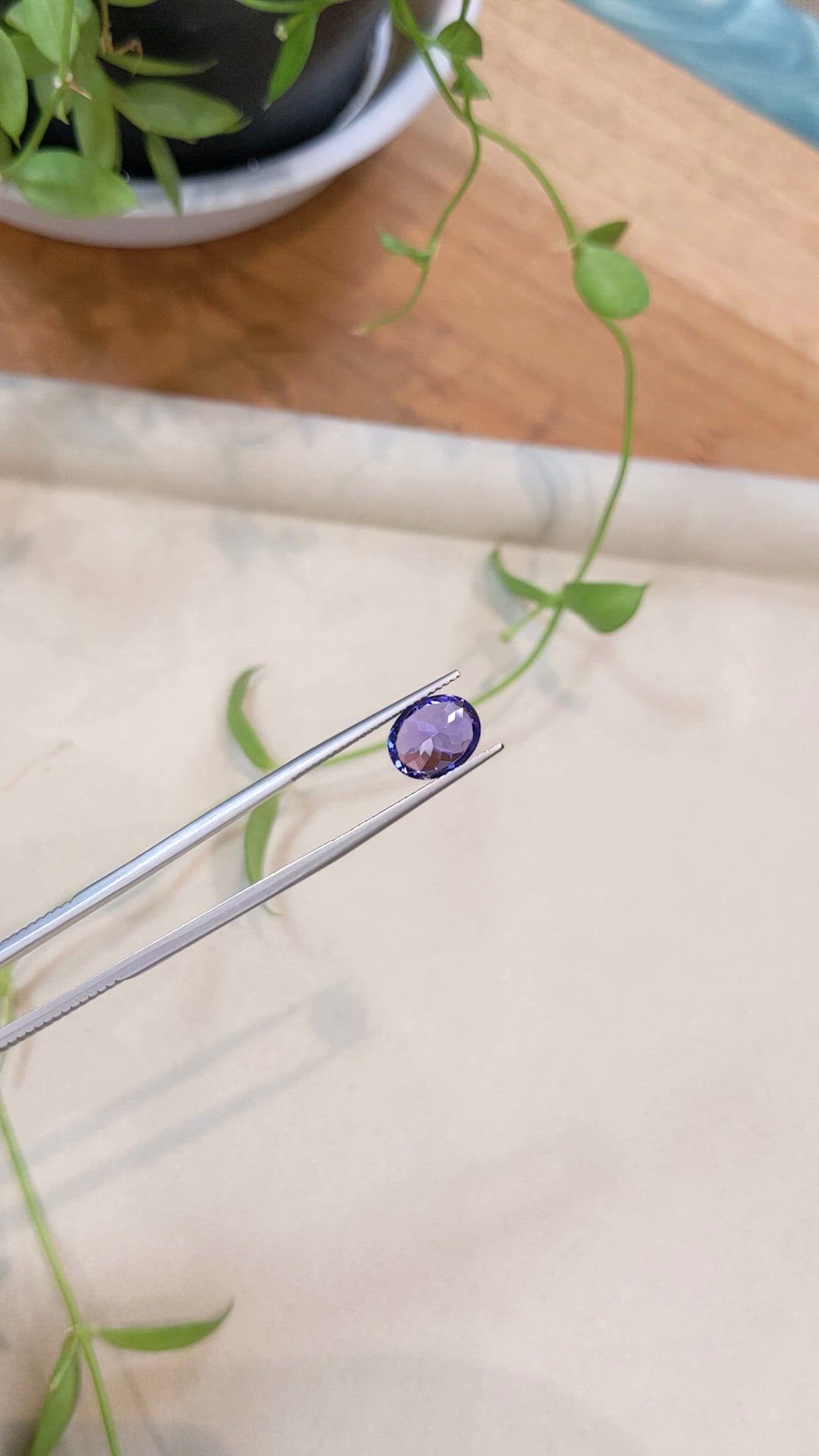 3.20 Ct. Violet Tanzanite from Tanzania Size Video