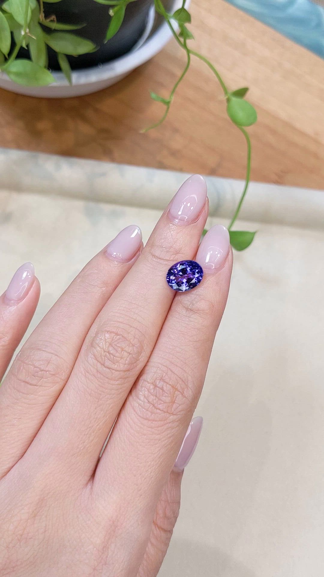 3.20 Ct. Violet Tanzanite from Tanzania Size Video