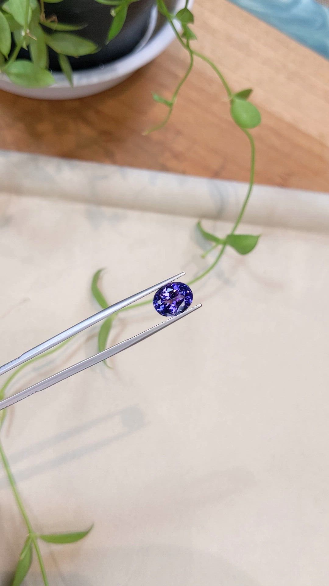 3.20 Ct. Violet Tanzanite from Tanzania Size Video