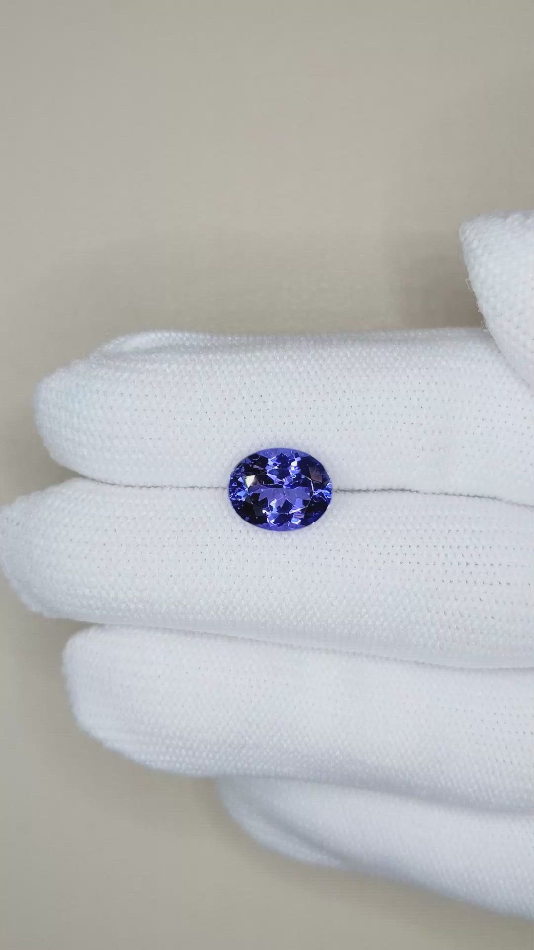 3.20 Ct. Violet Tanzanite from Tanzania Size Video