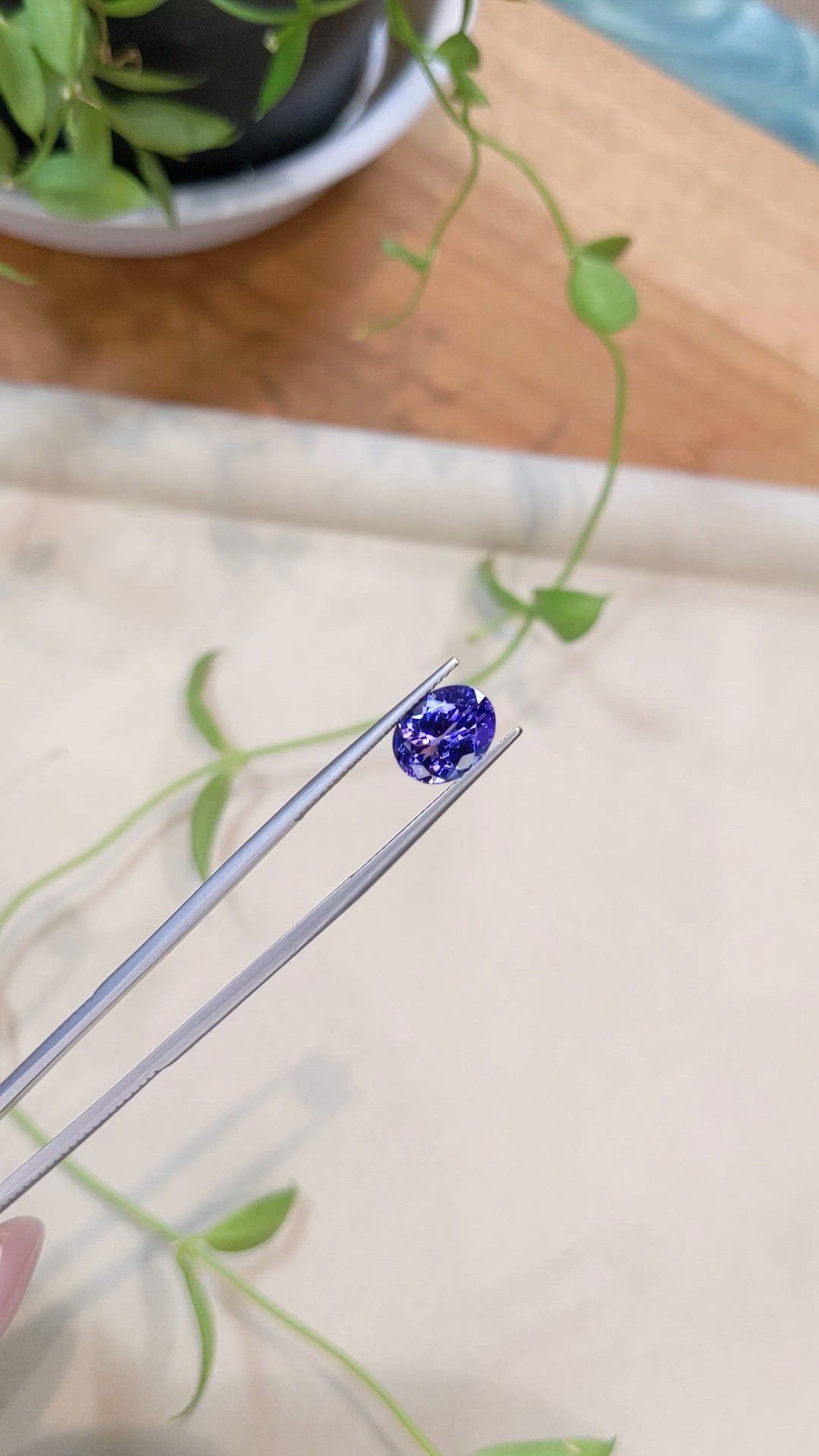 2.78 Ct. Violet Tanzanite from Tanzania Size Video