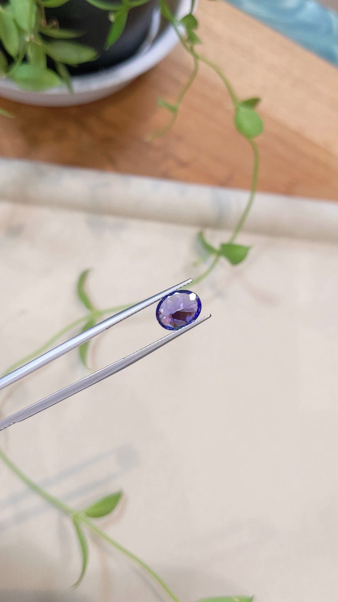 2.78 Ct. Violet Tanzanite from Tanzania Size Video