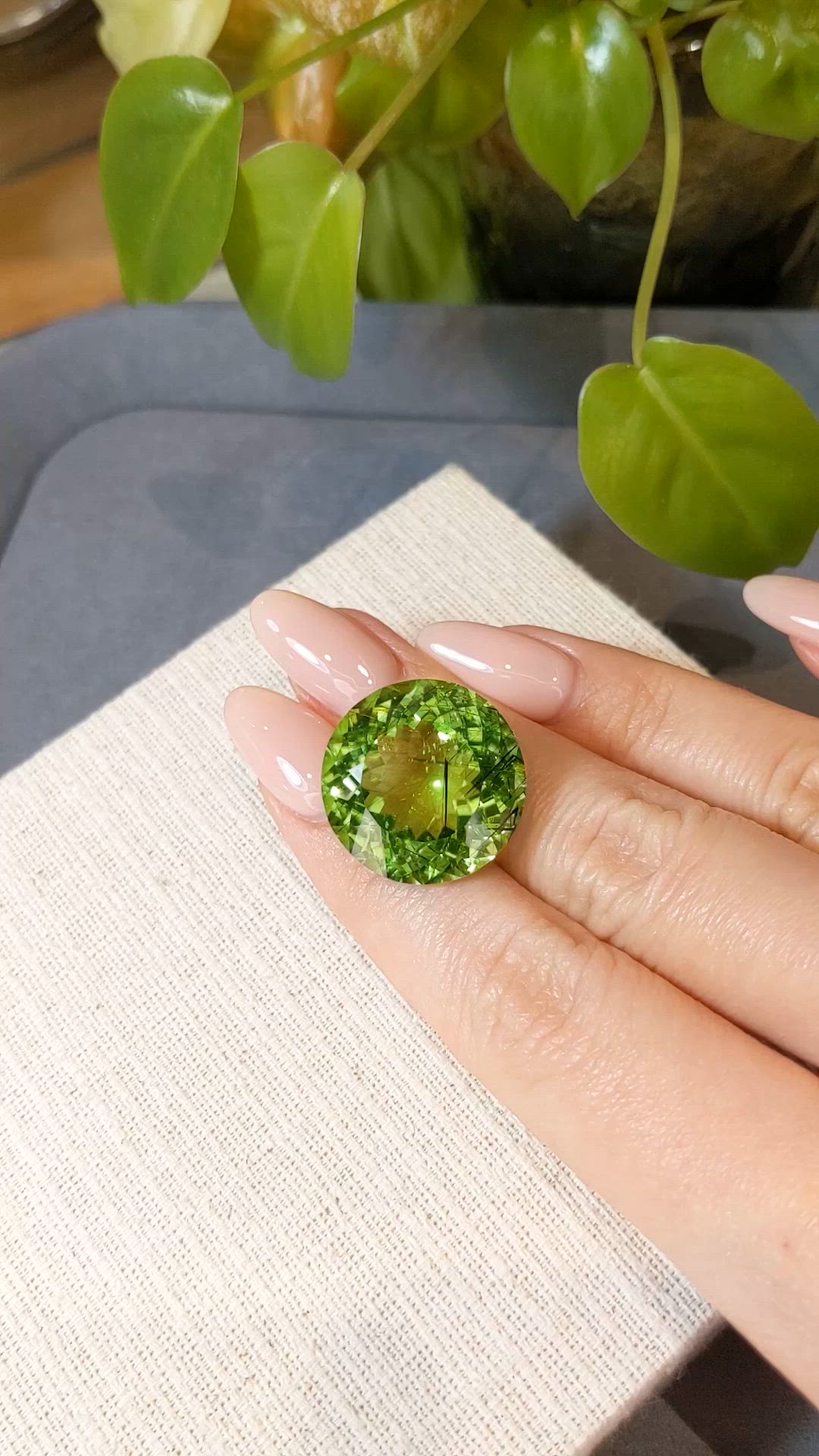 35.07 Ct. Green Peridot from Pakistan Size Video