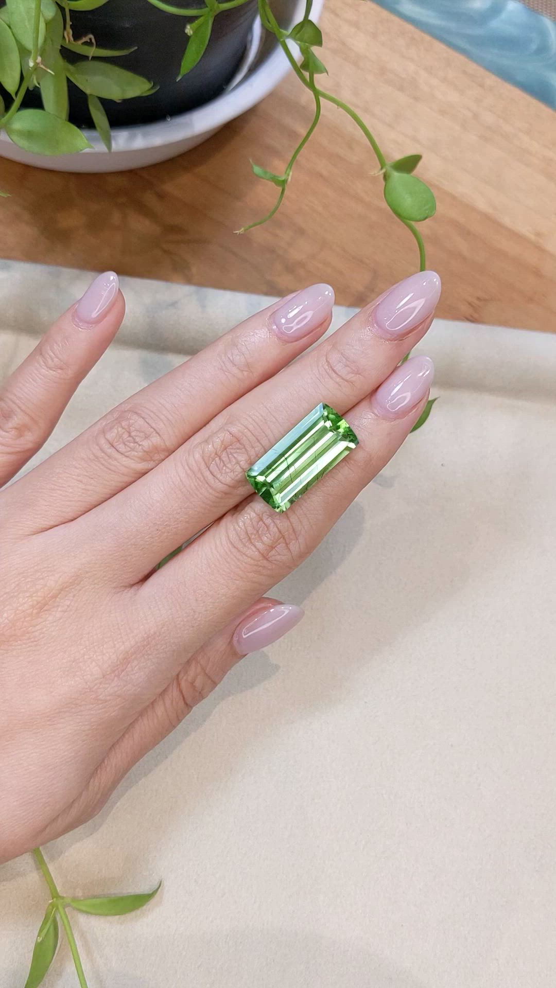 14.62 Ct. Green Peridot from Pakistan Size Video