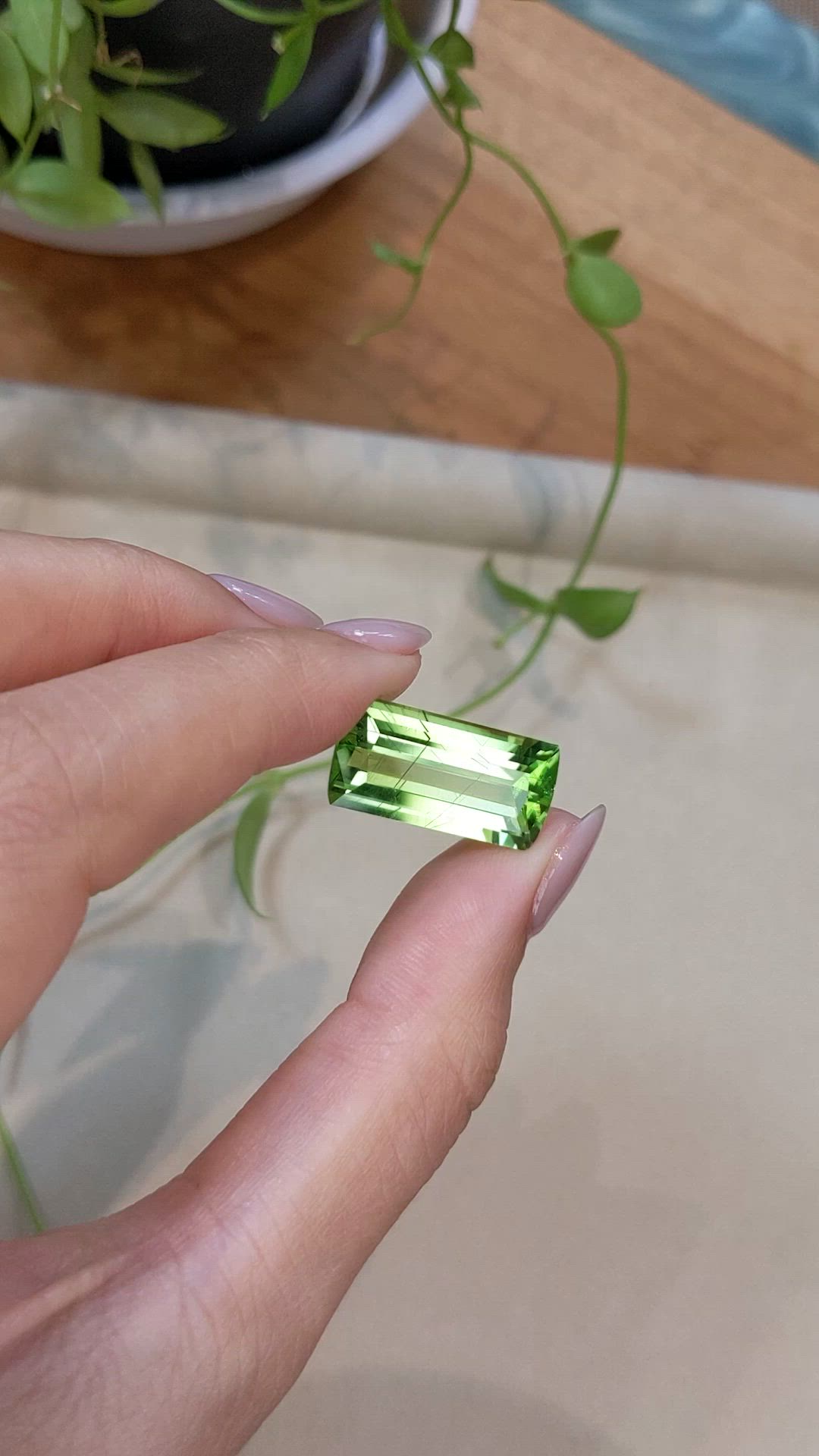14.62 Ct. Green Peridot from Pakistan Size Video
