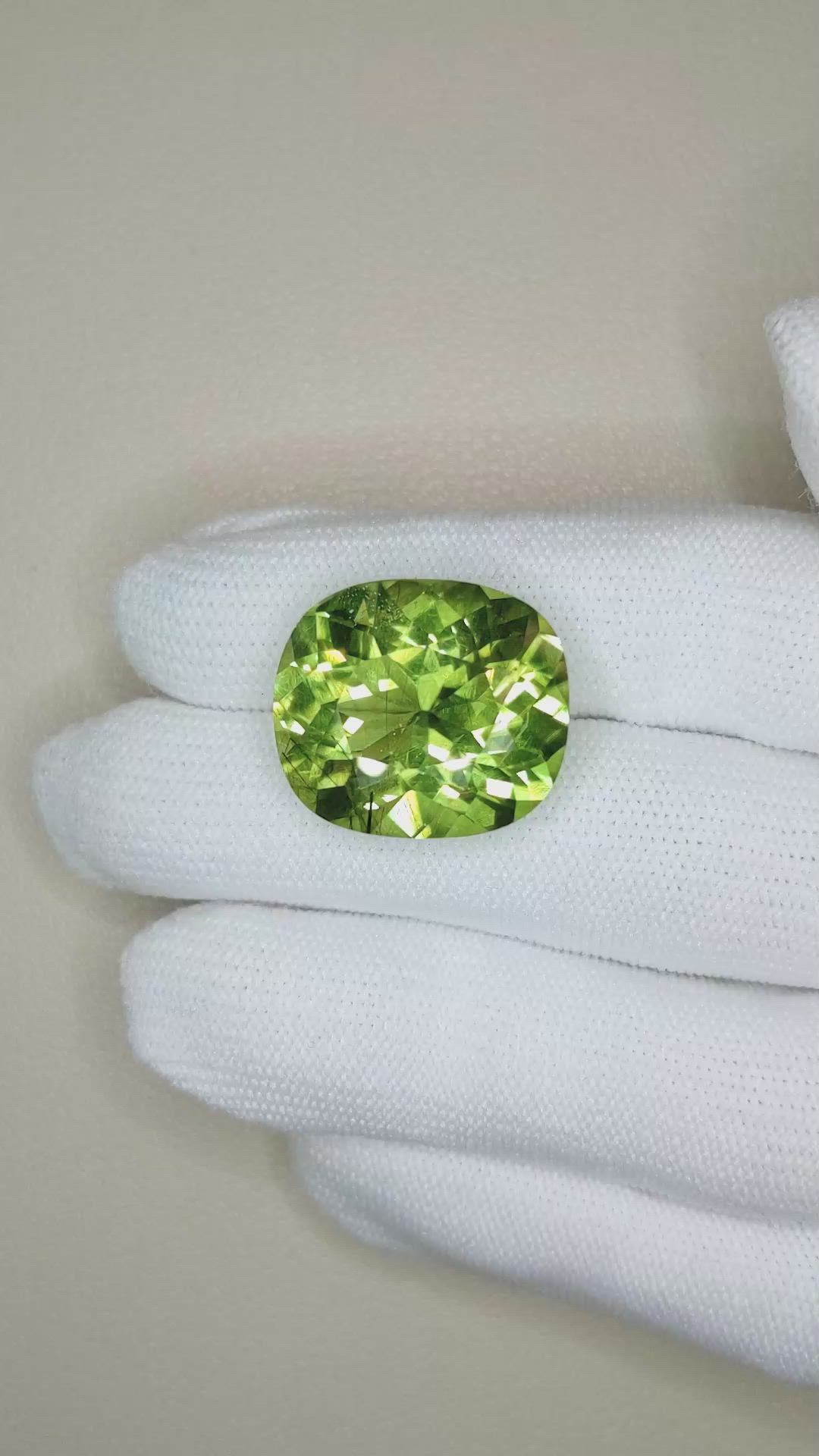 24.22 Ct. Green Peridot from Pakistan Size Video