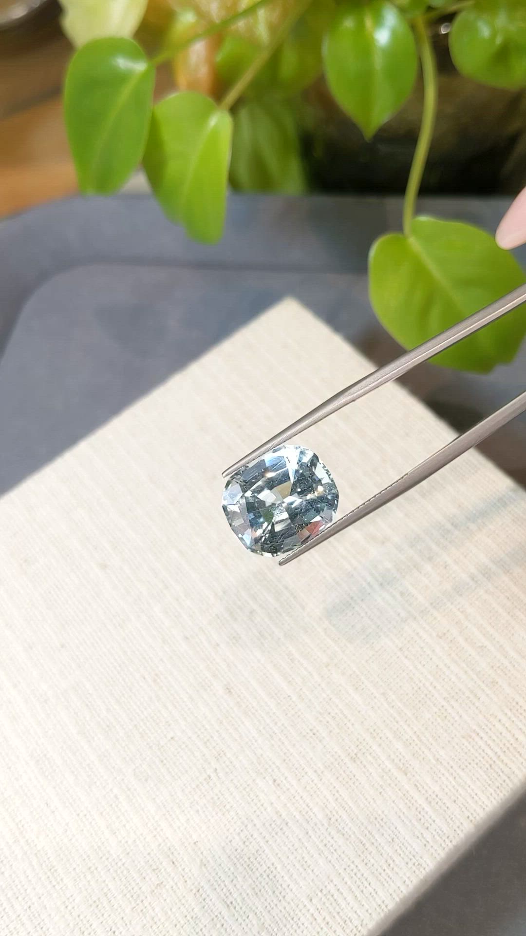 10.07 Ct. Blue Aquamarine from Brazil Size Video