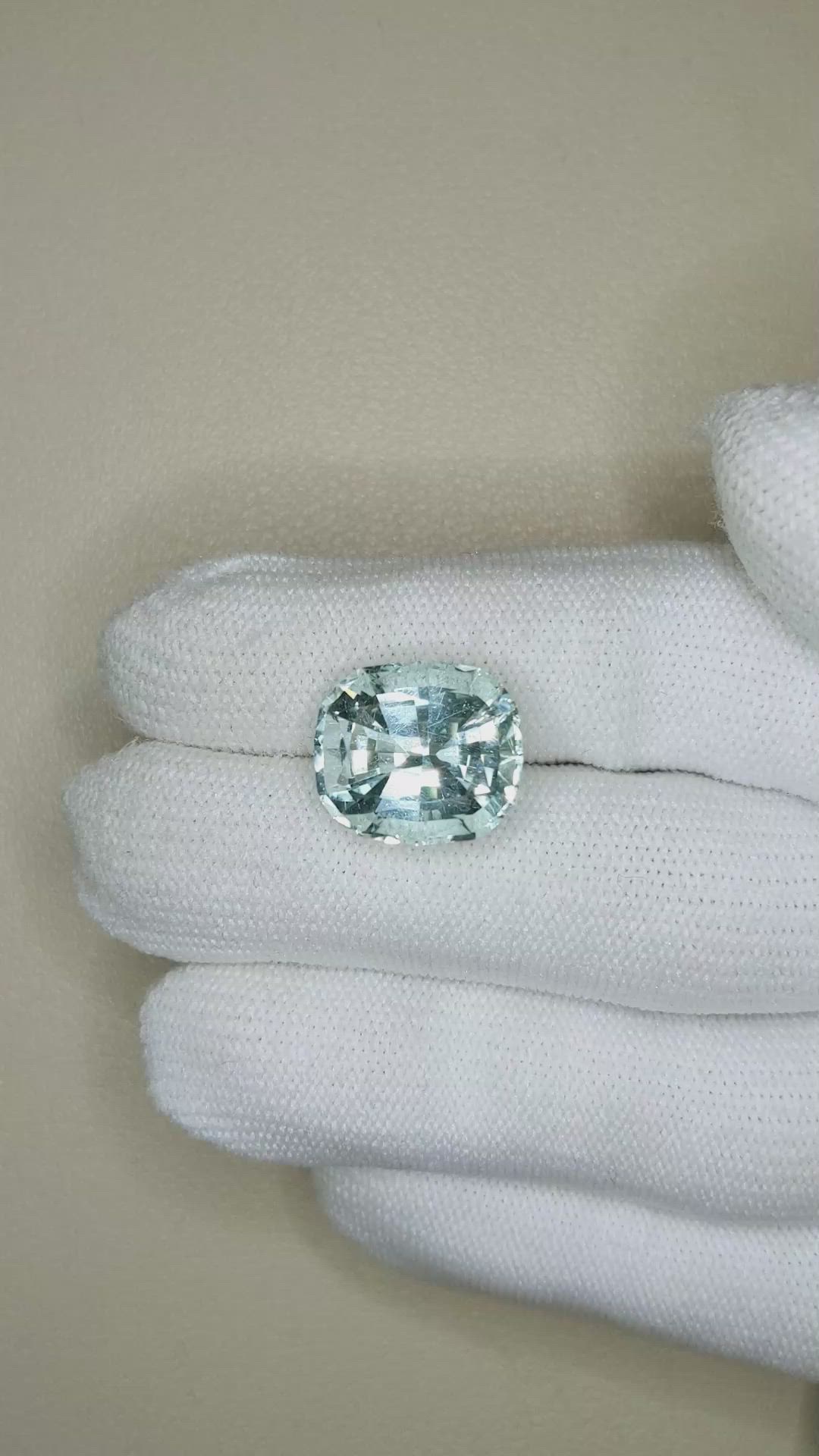 10.07 Ct. Blue Aquamarine from Brazil Size Video