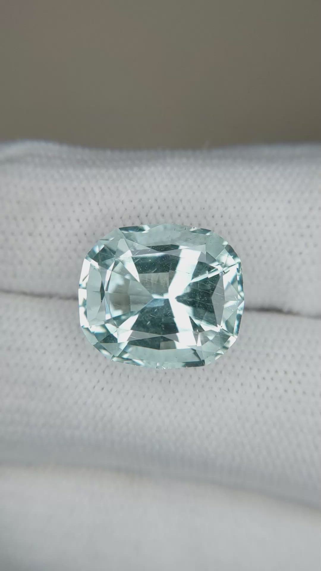 10.07 Ct. Blue Aquamarine from Brazil Size Video