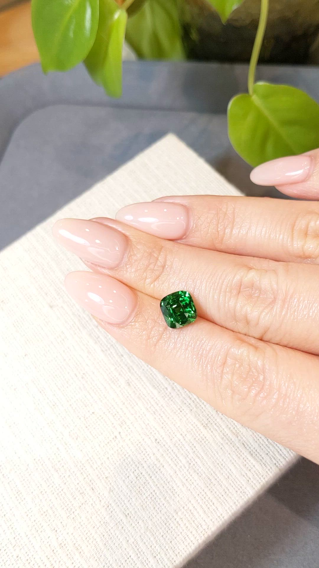 3.03 Ct. Tsavorite Garnet from Tanzania Size Video