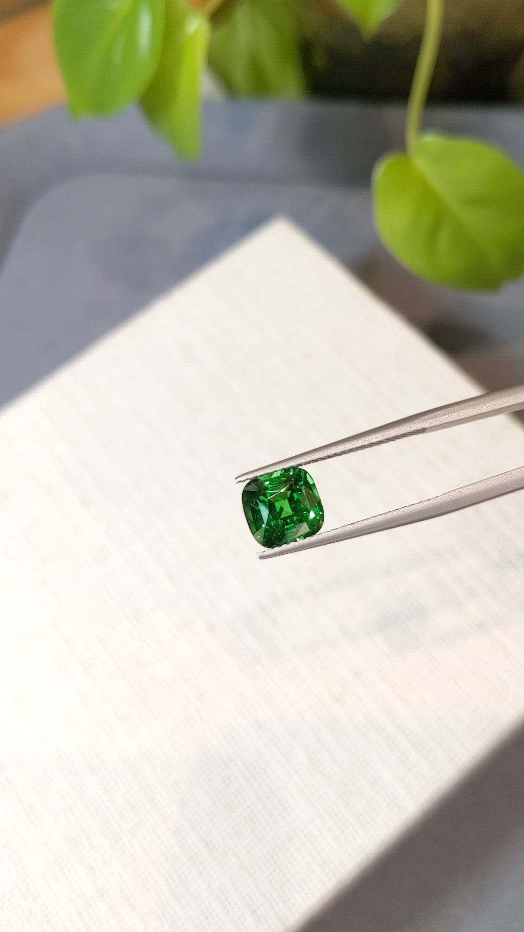 3.03 Ct. Tsavorite Garnet from Tanzania Size Video
