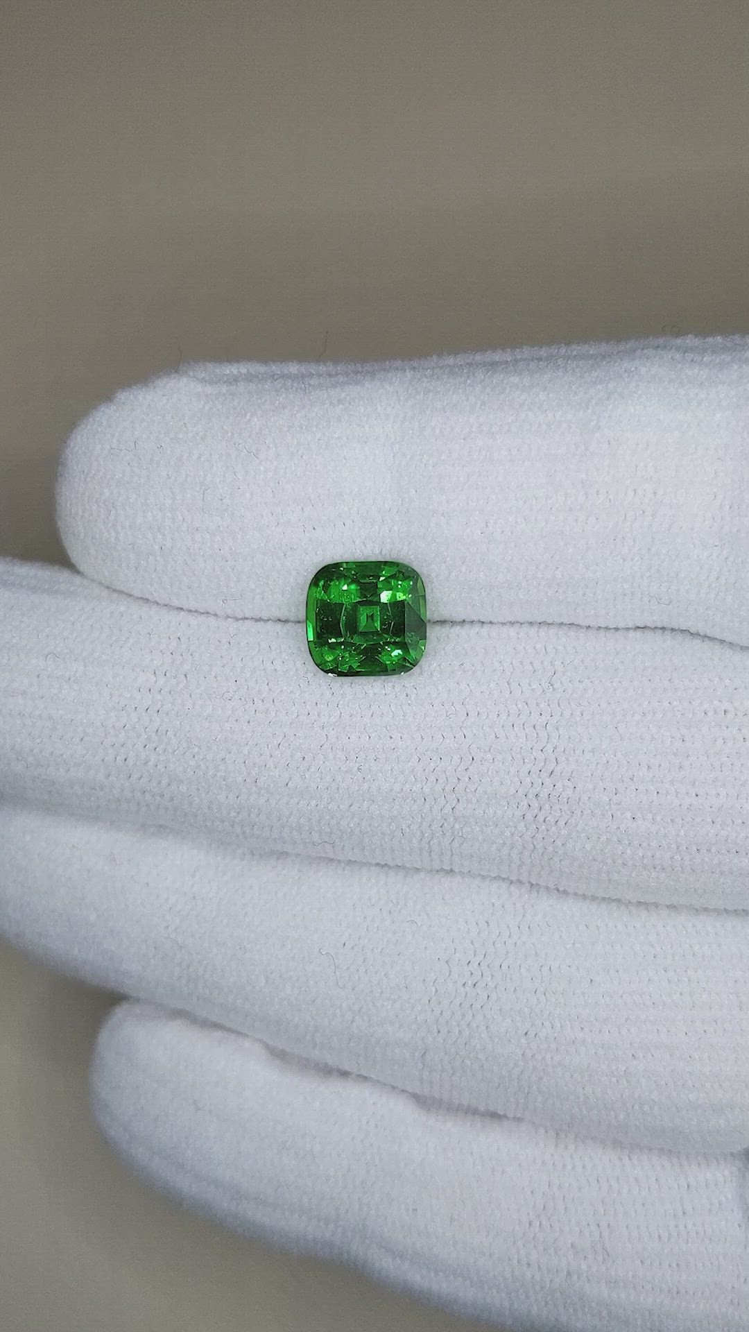3.03 Ct. Tsavorite Garnet from Tanzania Size Video