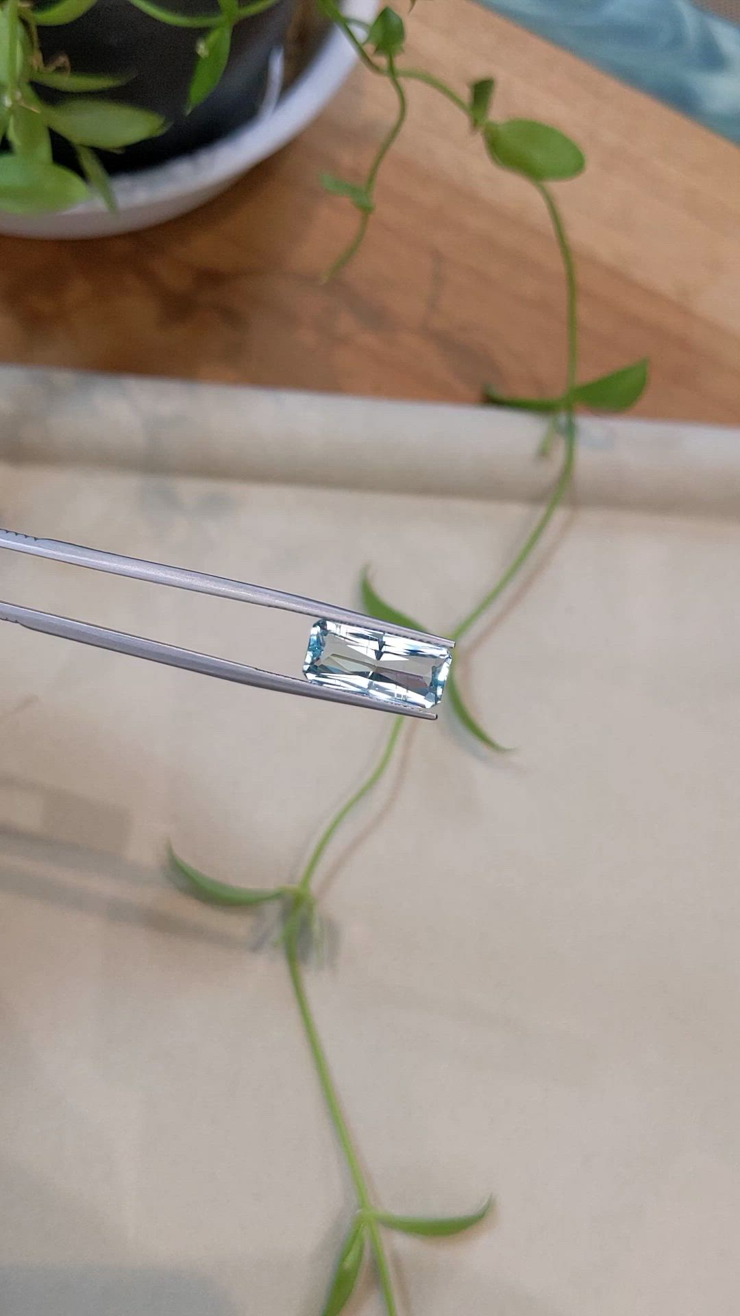 4.40 Ct. Blue Aquamarine from Madagascar Size Video