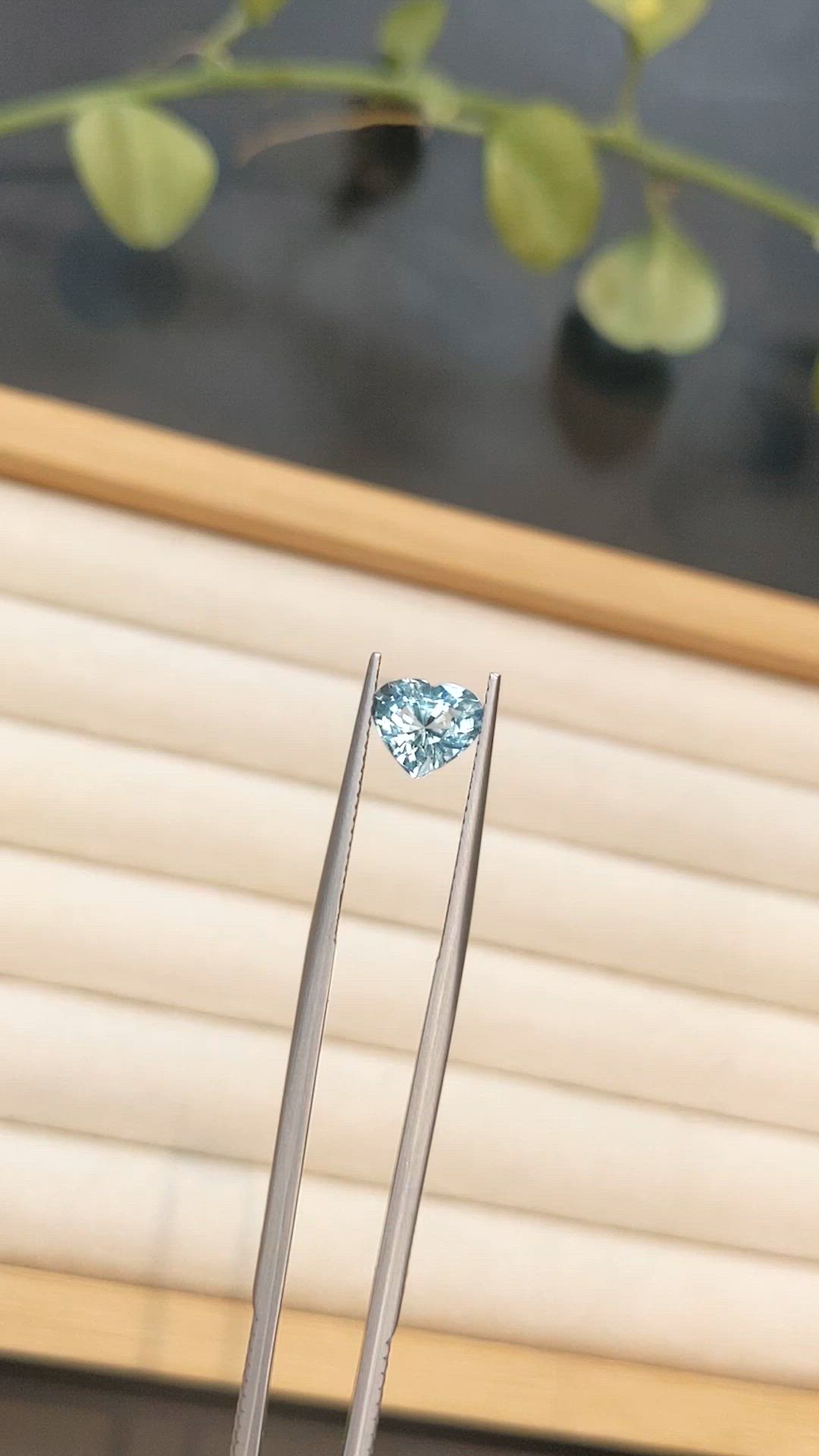 1.41 Ct. Blue Aquamarine from Madagascar Size Video