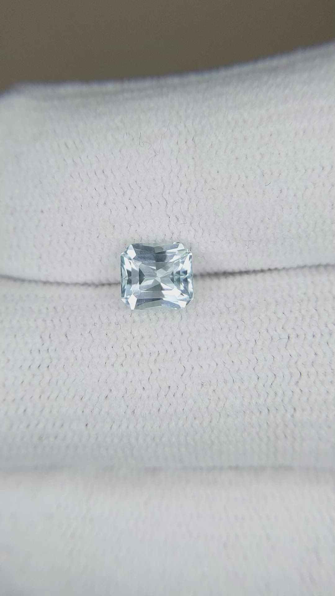 1.05 Ct. Greenish Blue Aquamarine from Madagascar Size Video