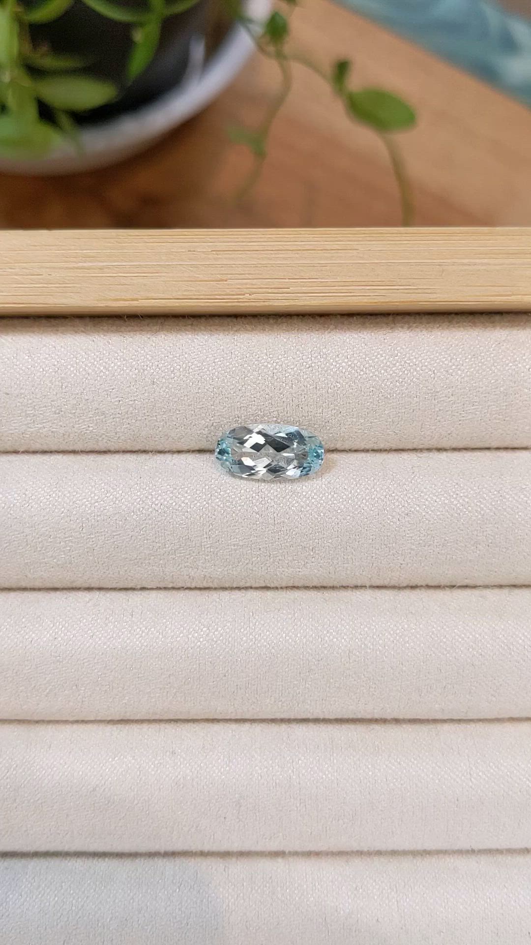 2.09 Ct. Blue Aquamarine from Madagascar Size Video