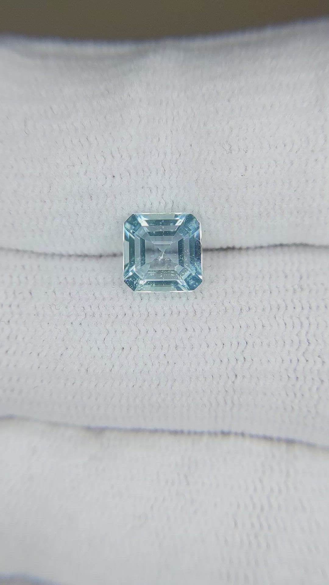 1.35 Ct. Greenish Blue Aquamarine from Madagascar Size Video