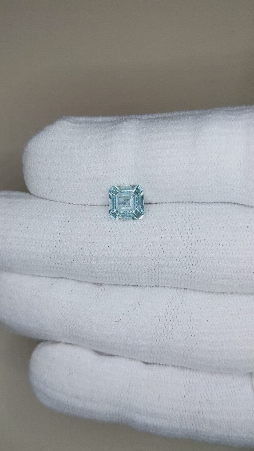 1.35 Ct. Greenish Blue Aquamarine from Madagascar Size Video