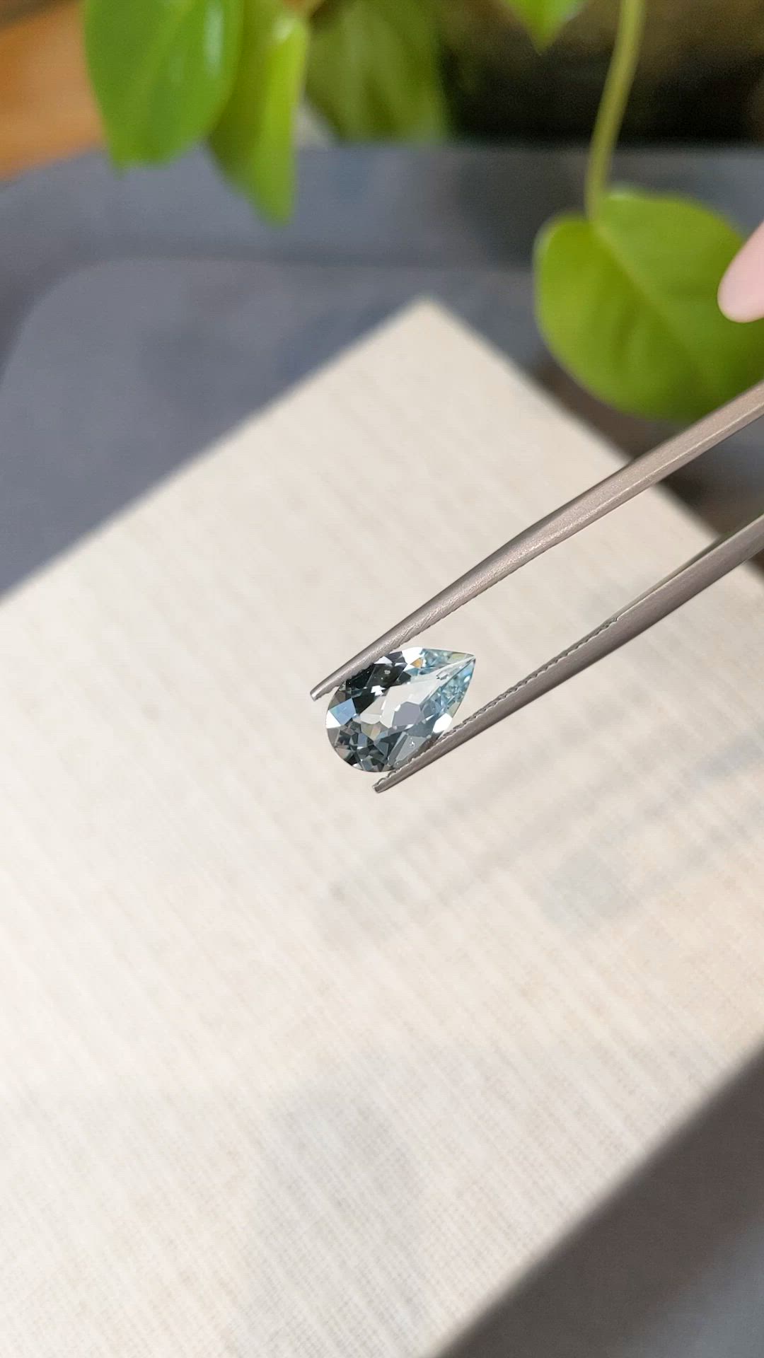 2.06 Ct. Blue Aquamarine from Madagascar Size Video