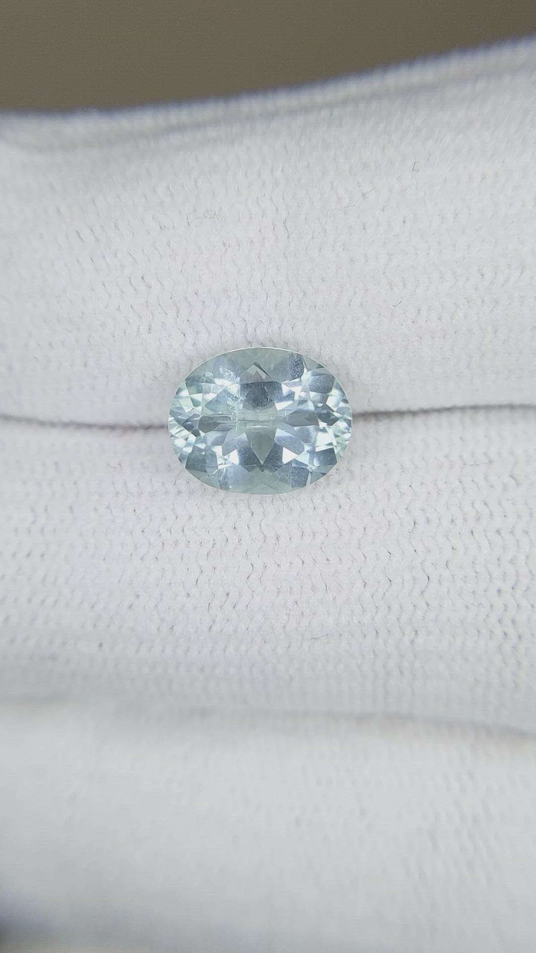 2.41 Ct. Greenish Blue Aquamarine from Madagascar Size Video