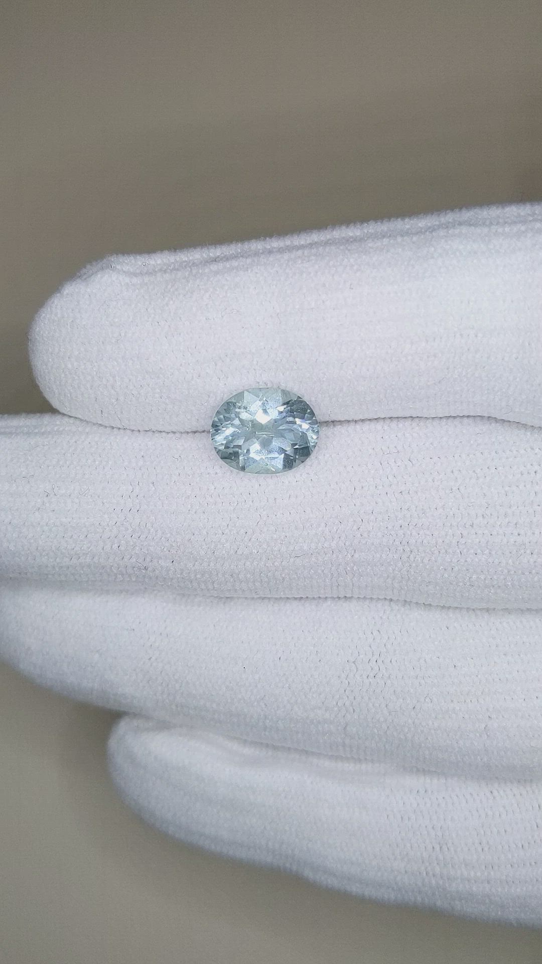 2.41 Ct. Greenish Blue Aquamarine from Madagascar Size Video