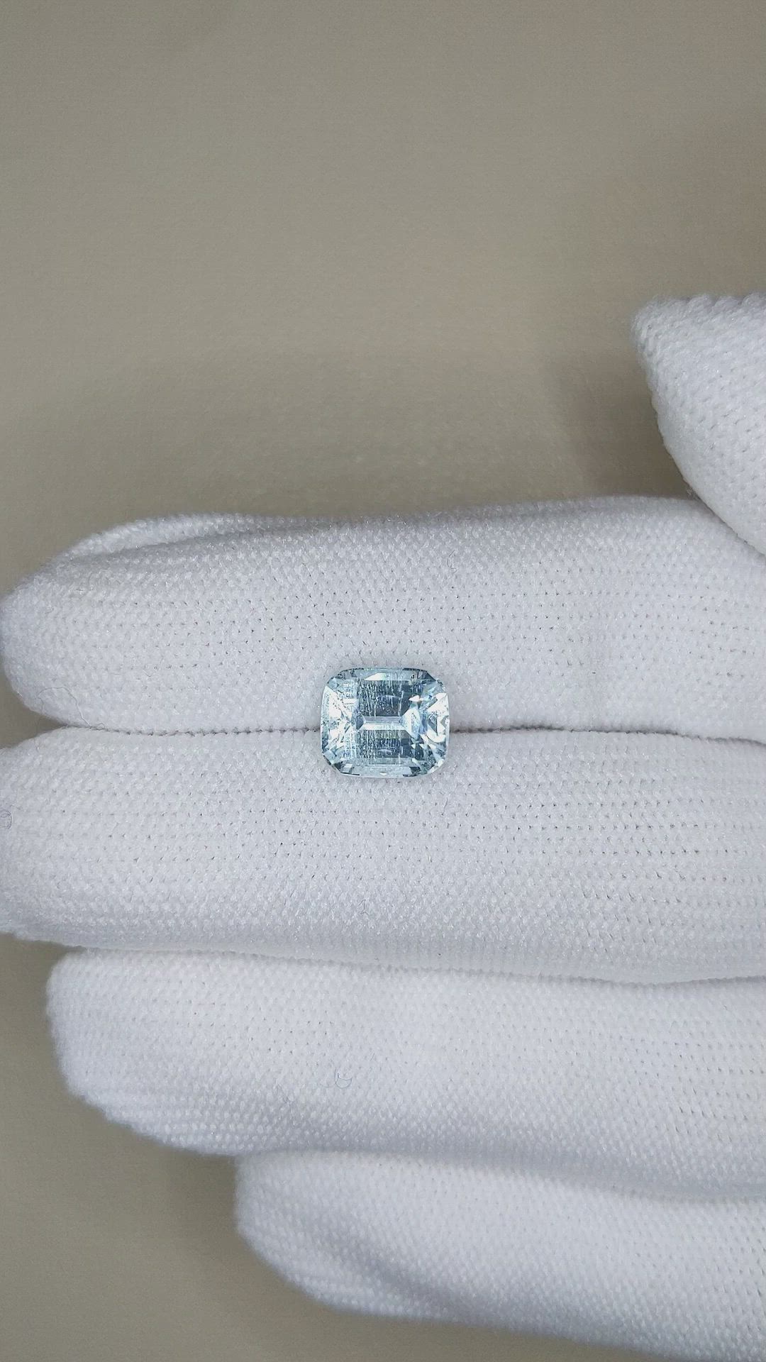 2.59 Ct. Greenish Blue Aquamarine from Madagascar Size Video
