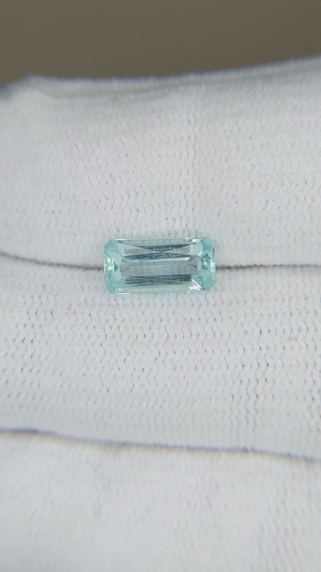 1.50 Ct. Greenish Blue Aquamarine from Madagascar Size Video