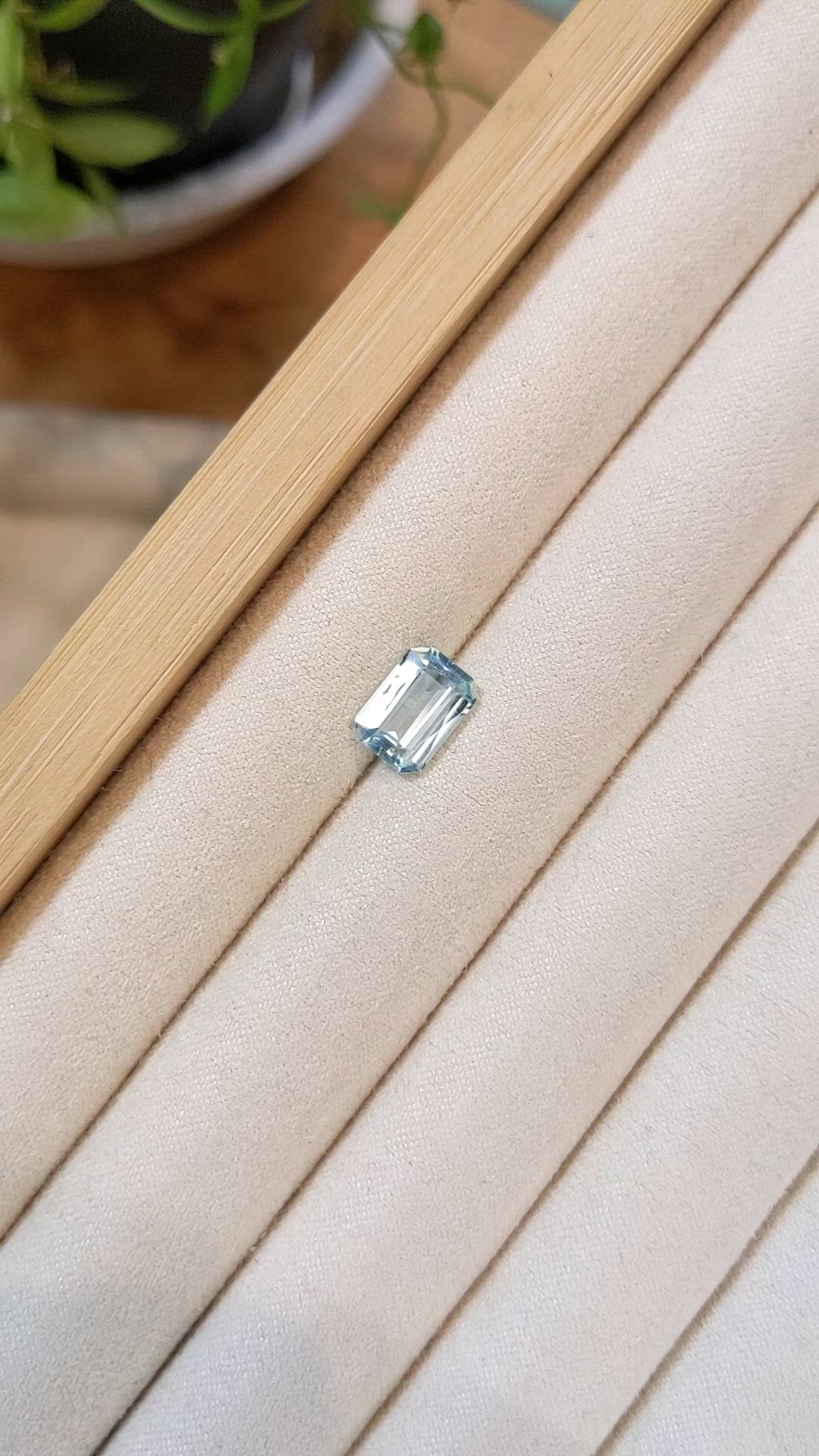 1.83 Ct. Bluish Green Aquamarine from Madagascar Size Video