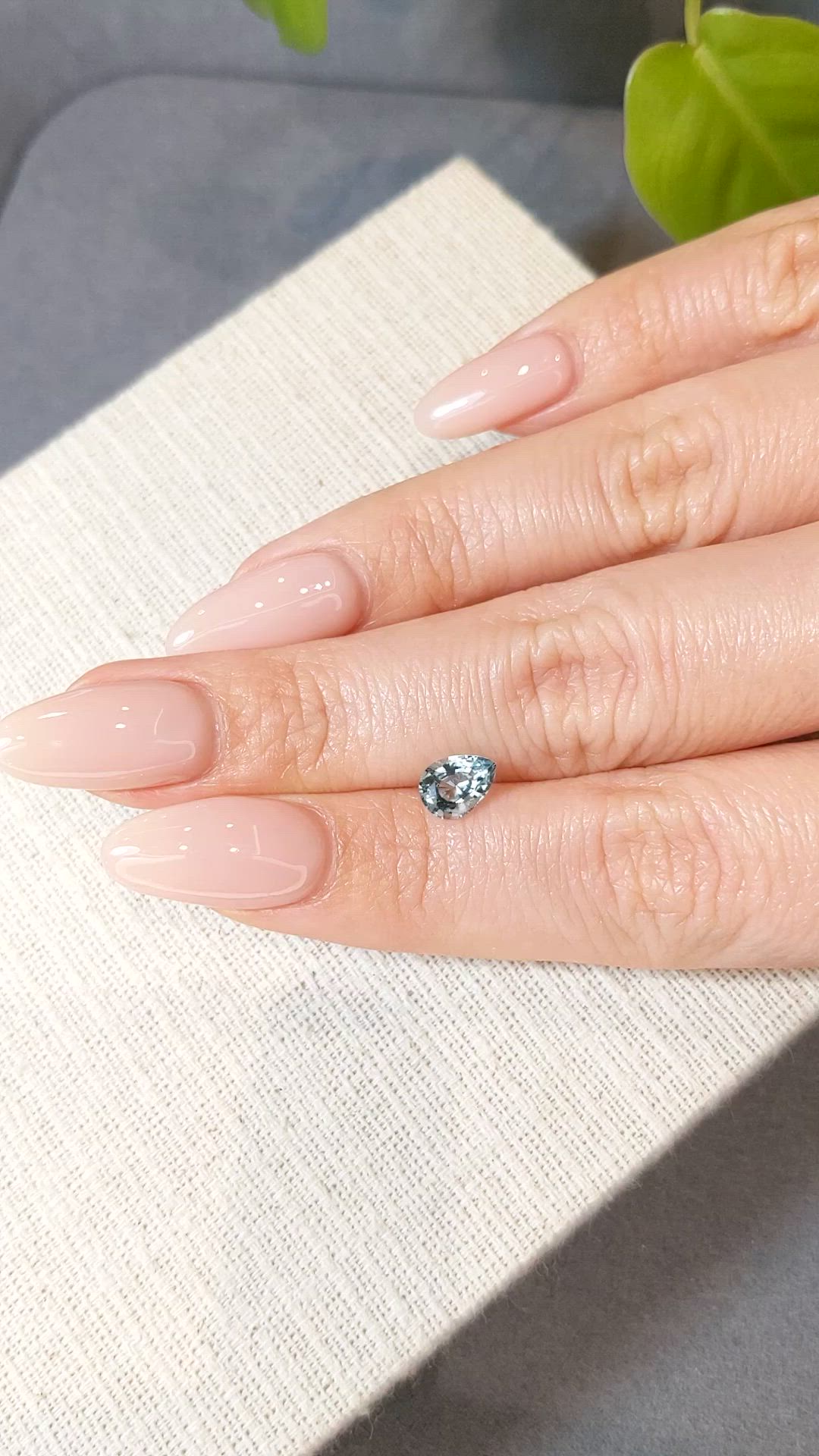 0.86 Ct. Blue Aquamarine from Madagascar Size Video